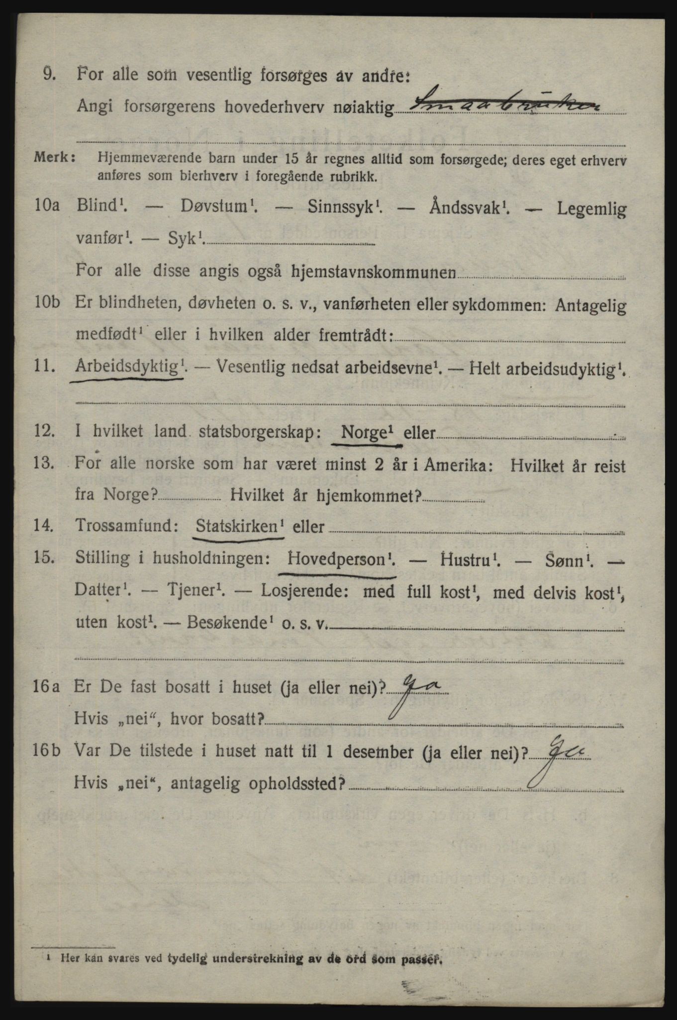 SAO, 1920 census for Skjeberg, 1920, p. 6600