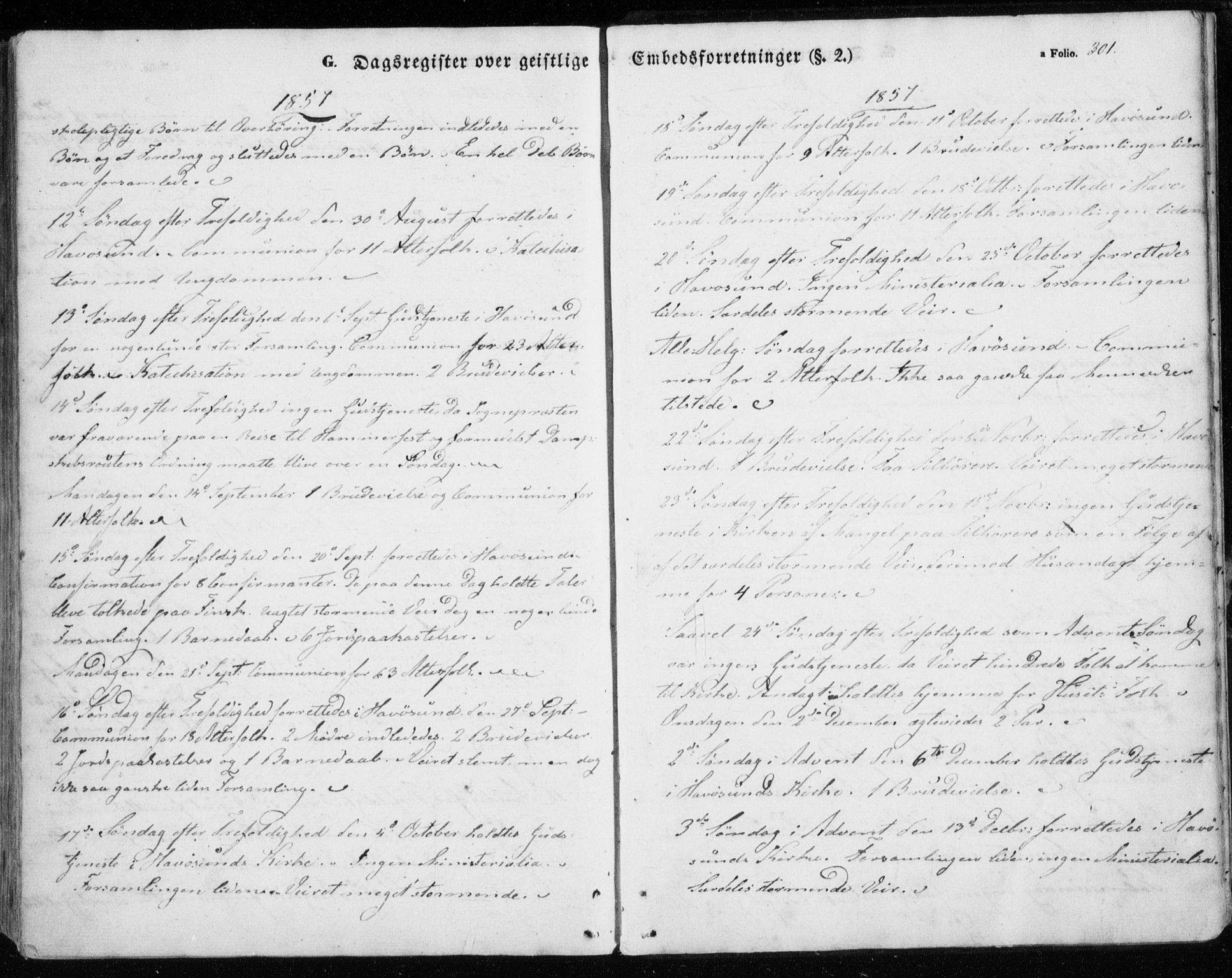 Måsøy sokneprestkontor, SATØ/S-1348/H/Ha/L0002kirke: Parish register (official) no. 2, 1852-1865, p. 301