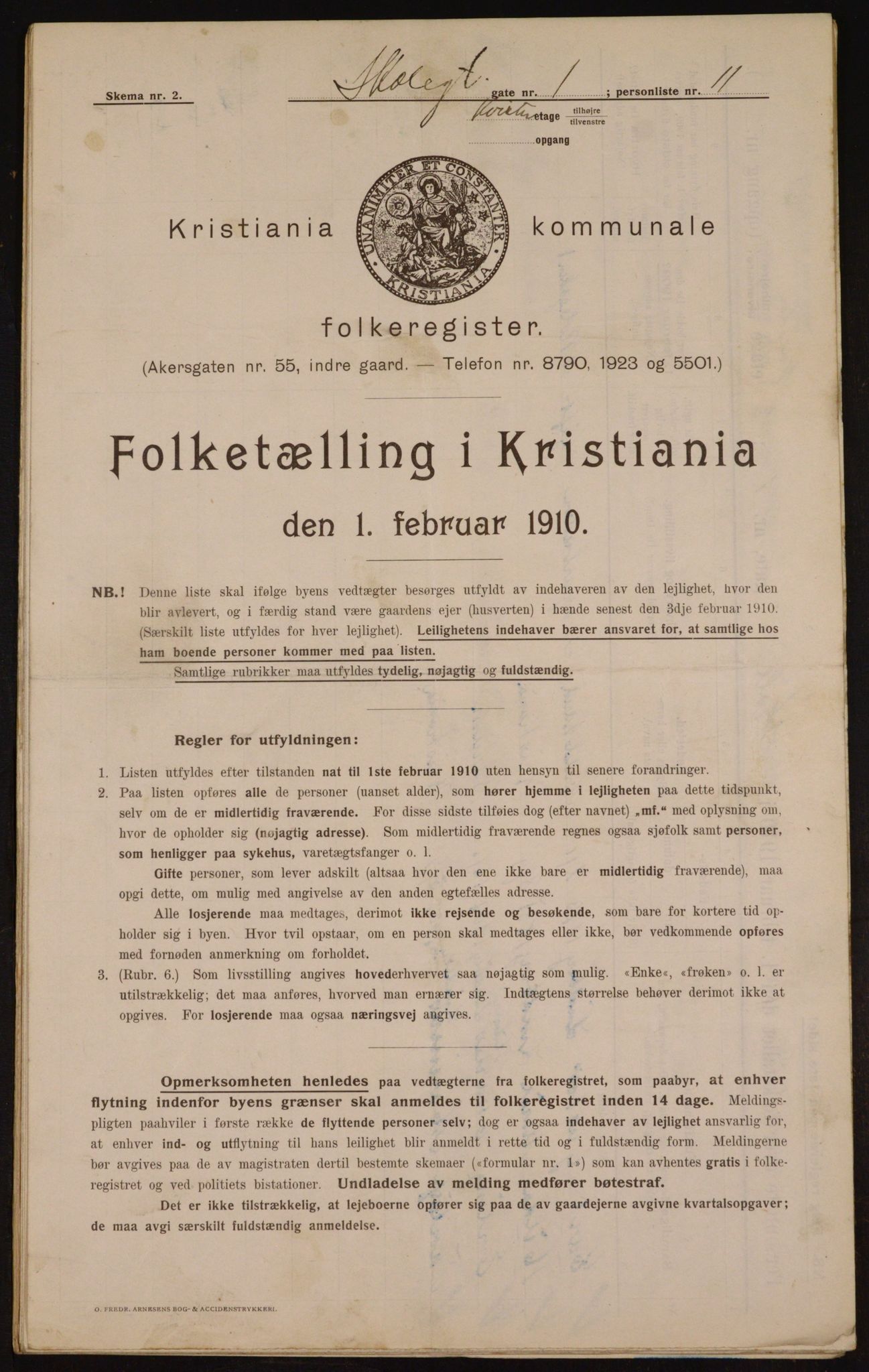 OBA, Municipal Census 1910 for Kristiania, 1910, p. 91744