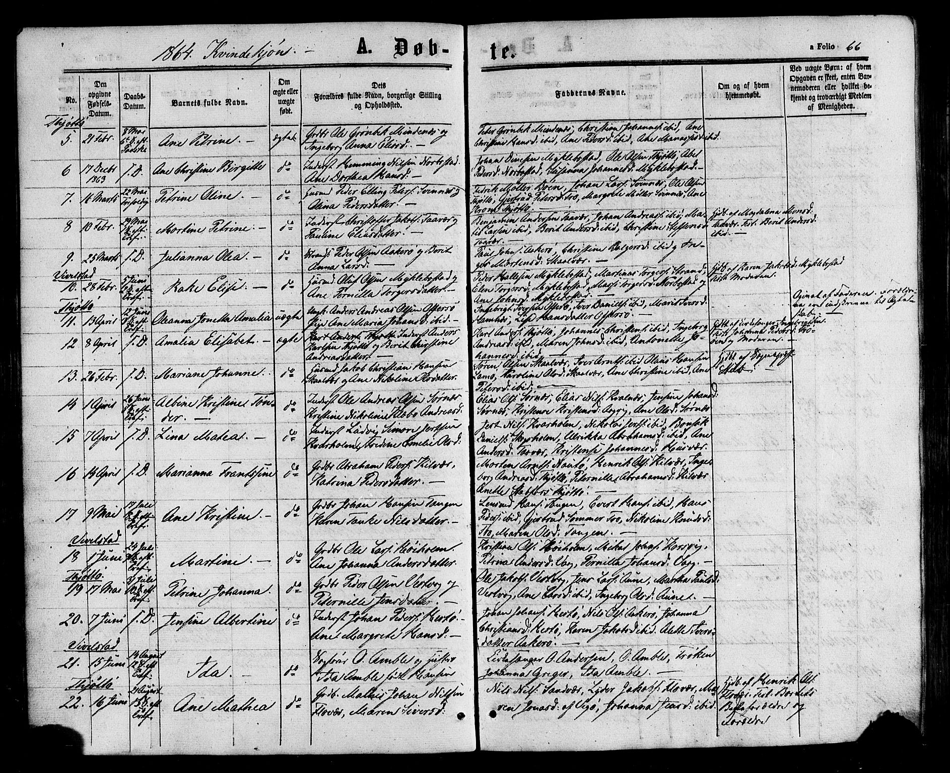 Ministerialprotokoller, klokkerbøker og fødselsregistre - Nordland, AV/SAT-A-1459/817/L0262: Parish register (official) no. 817A03/ 1, 1862-1877, p. 66