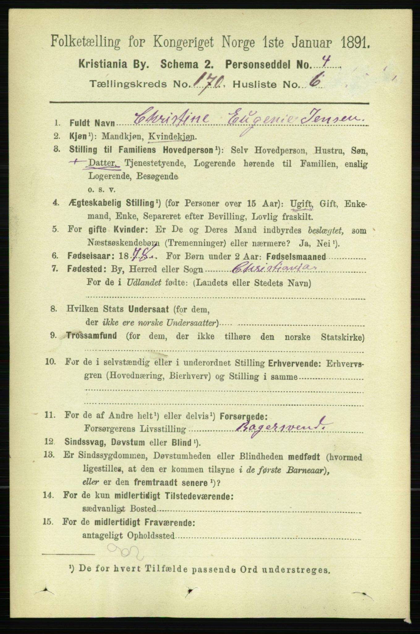 RA, 1891 census for 0301 Kristiania, 1891, p. 99823