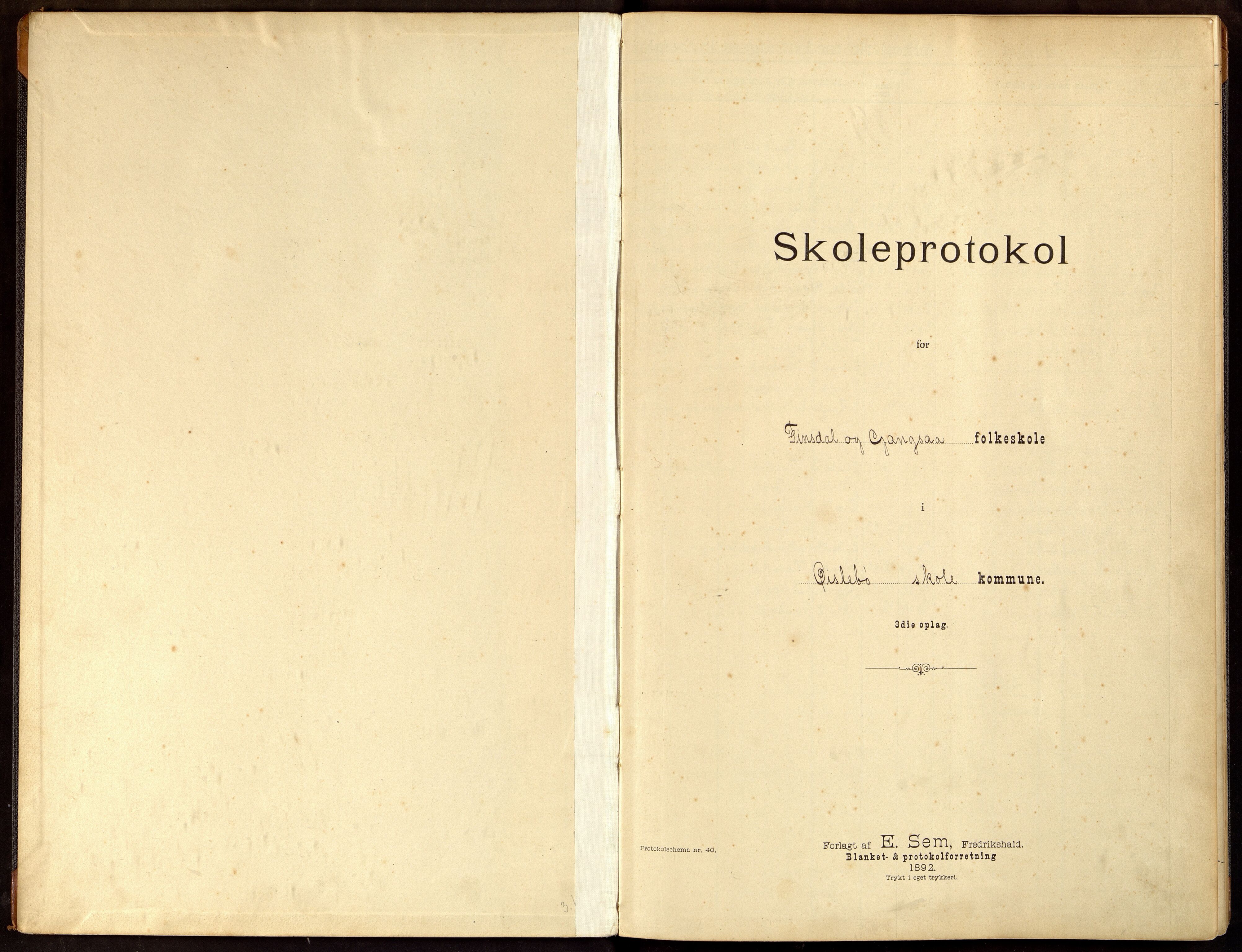 Øyslebø kommune - Finsdal Skole, ARKSOR/1021ØY557/H/L0001: Protokoll
(GAngså 1895 - 1913), 1894-1904