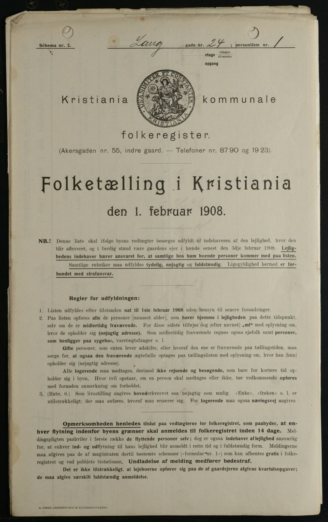OBA, Municipal Census 1908 for Kristiania, 1908, p. 50861