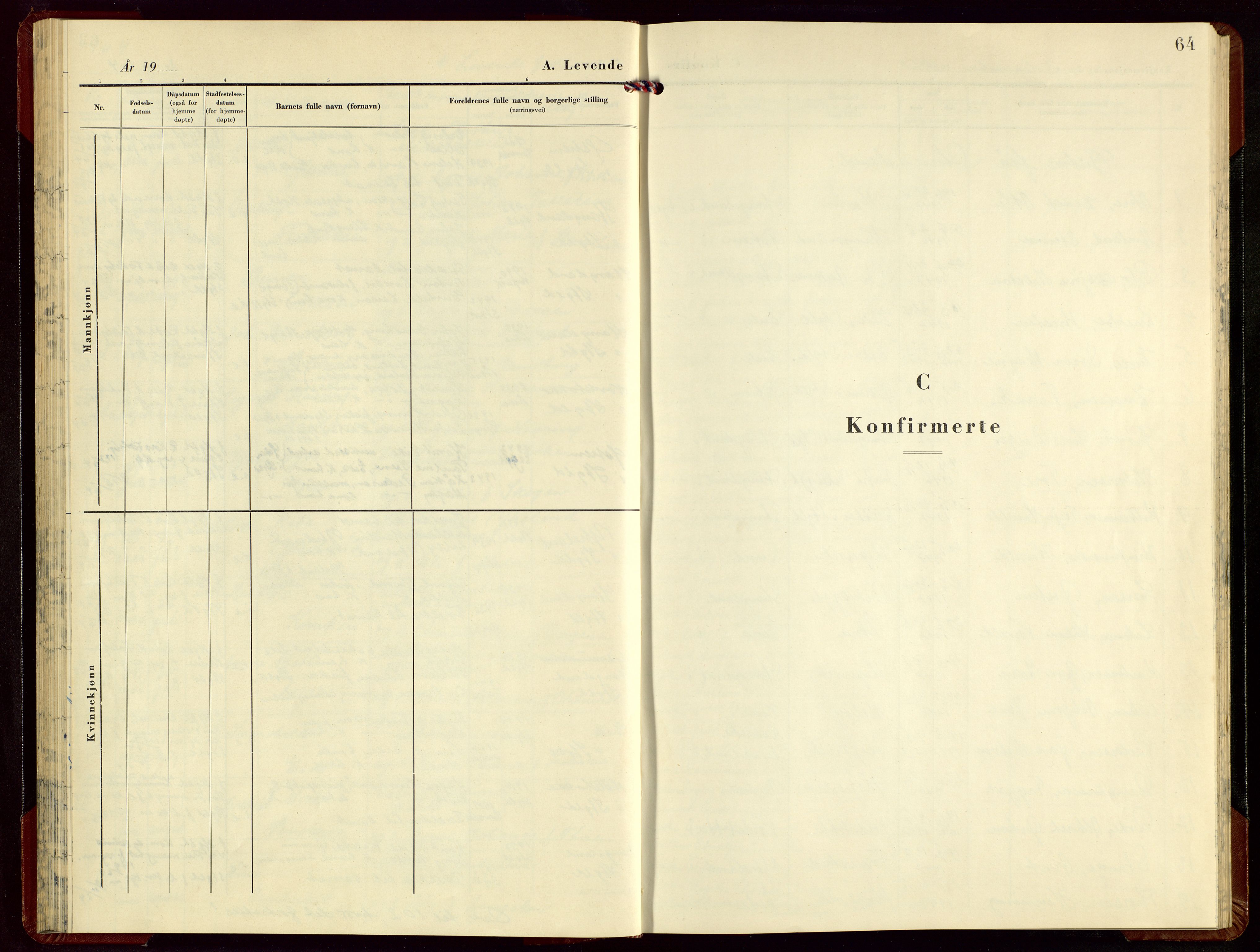 Kopervik sokneprestkontor, SAST/A-101850/H/Ha/Hab/L0011: Parish register (copy) no. B 11, 1949-1964, p. 64