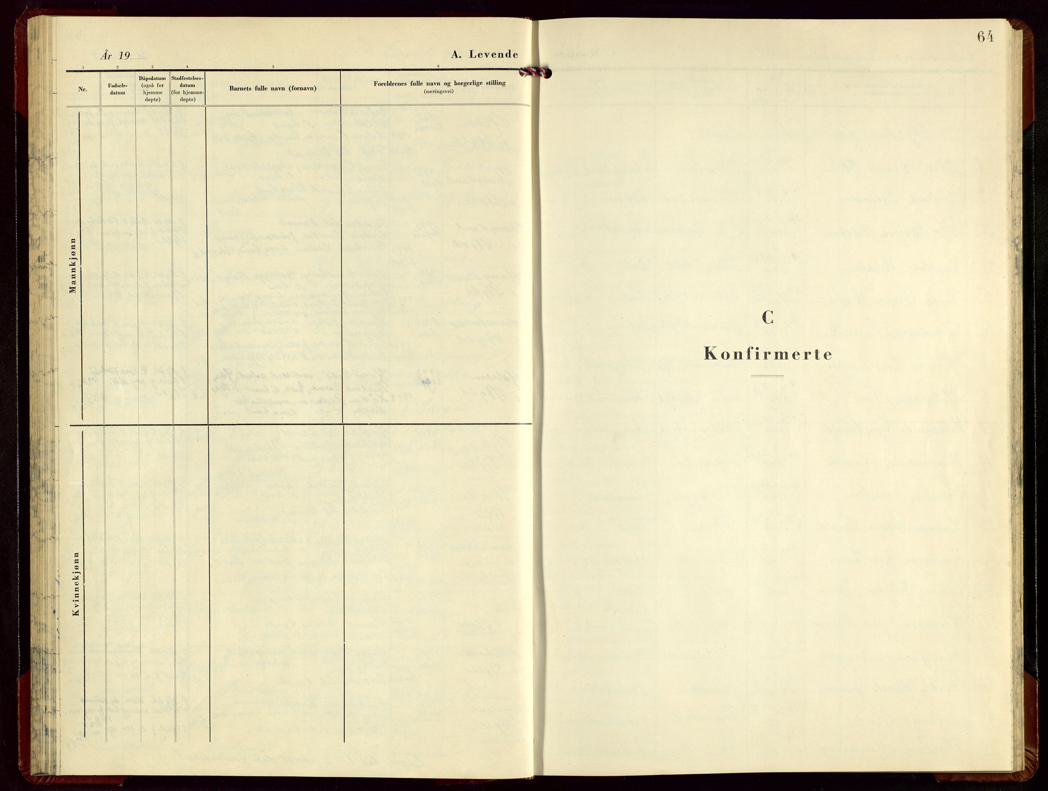 Kopervik sokneprestkontor, AV/SAST-A-101850/H/Ha/Hab/L0011: Parish register (copy) no. B 11, 1949-1964, p. 64