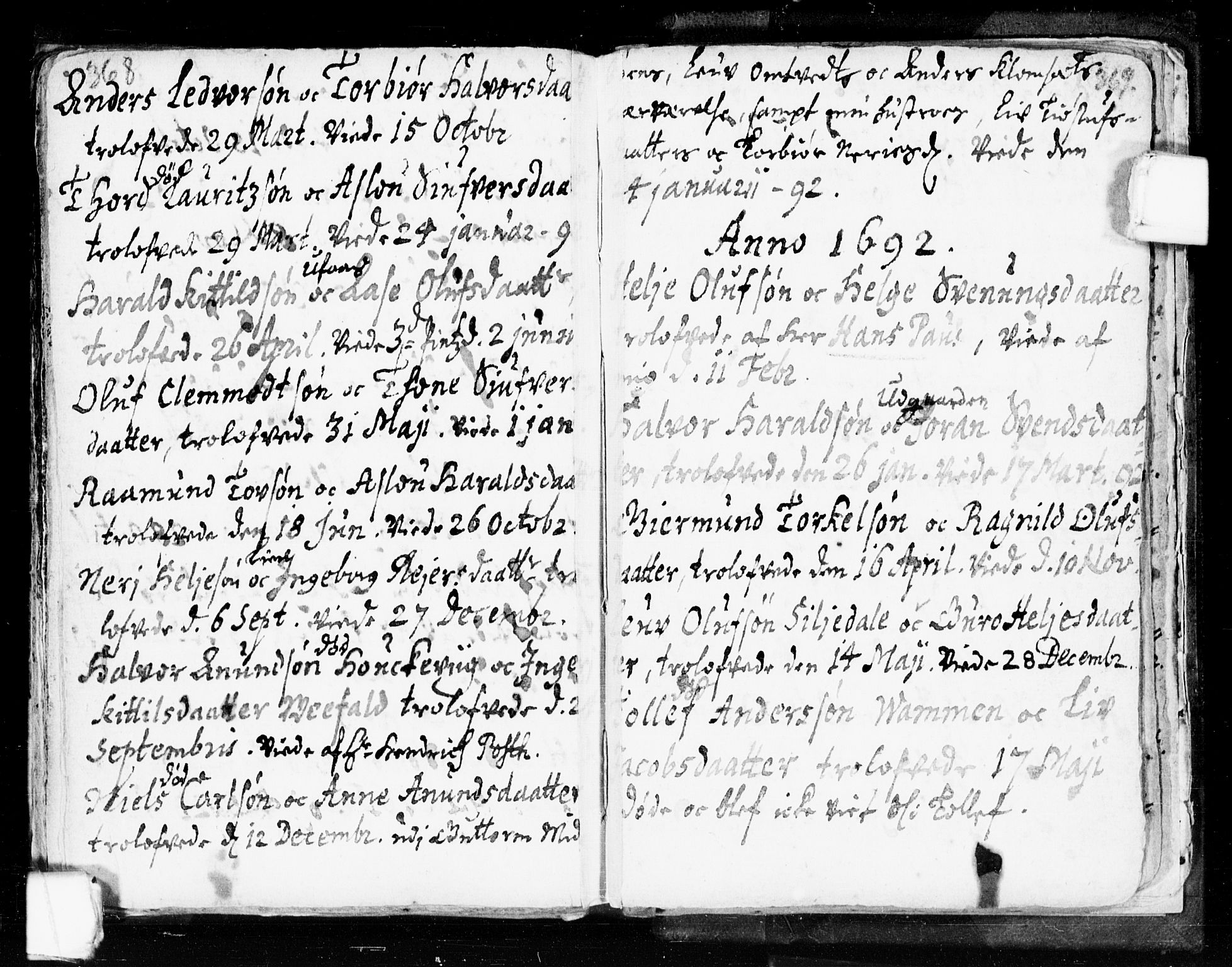 Seljord kirkebøker, SAKO/A-20/F/Fa/L0002: Parish register (official) no. I 2, 1689-1713, p. 368-369