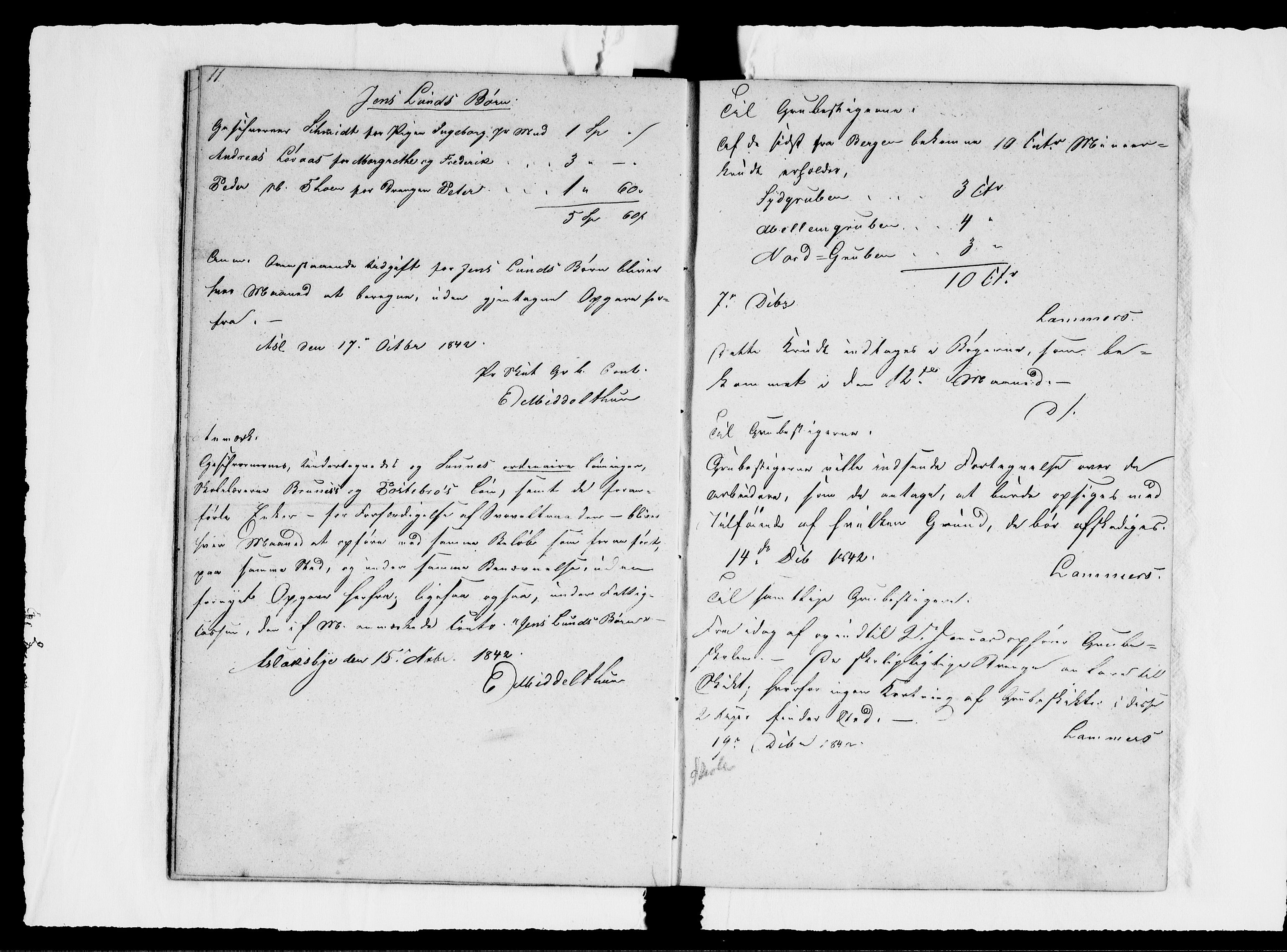 Modums Blaafarveværk, AV/RA-PA-0157/G/Ge/L0312/0001: -- / Journal for Nordgruberne, 1840-1844, p. 14