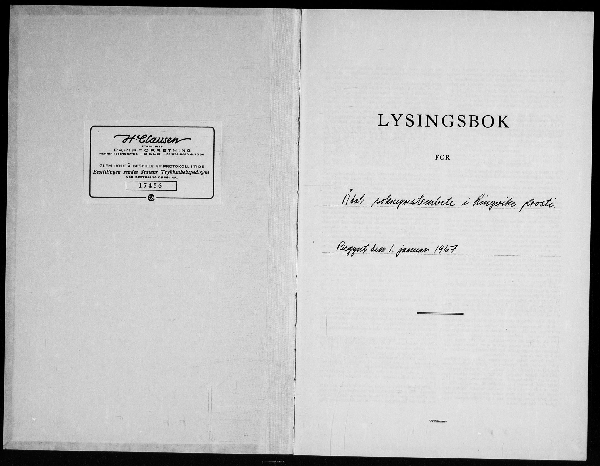 Ådal kirkebøker, SAKO/A-248/H/Ha/L0002: Banns register no. 2, 1967-1969
