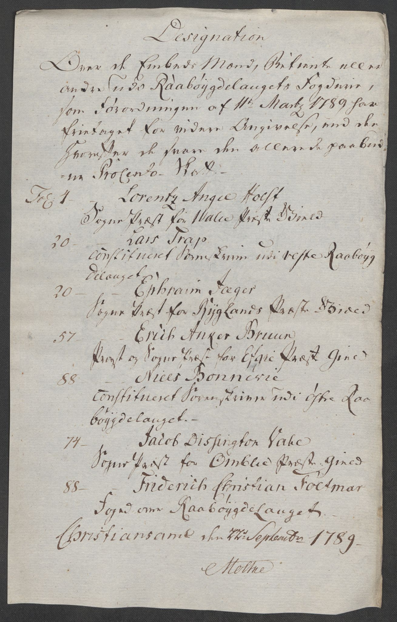 Rentekammeret inntil 1814, Reviderte regnskaper, Mindre regnskaper, AV/RA-EA-4068/Rf/Rfe/L0040: Ryfylke fogderi, Råbyggelaget fogderi, Salten fogderi, 1789, p. 187