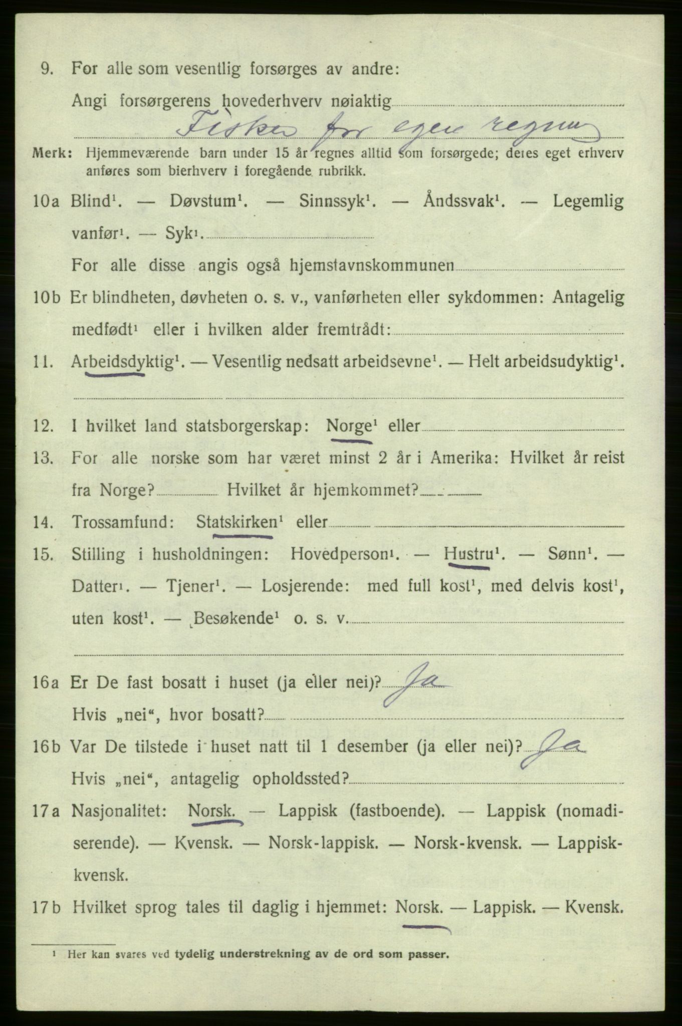 SATØ, 1920 census for , 1920, p. 2763