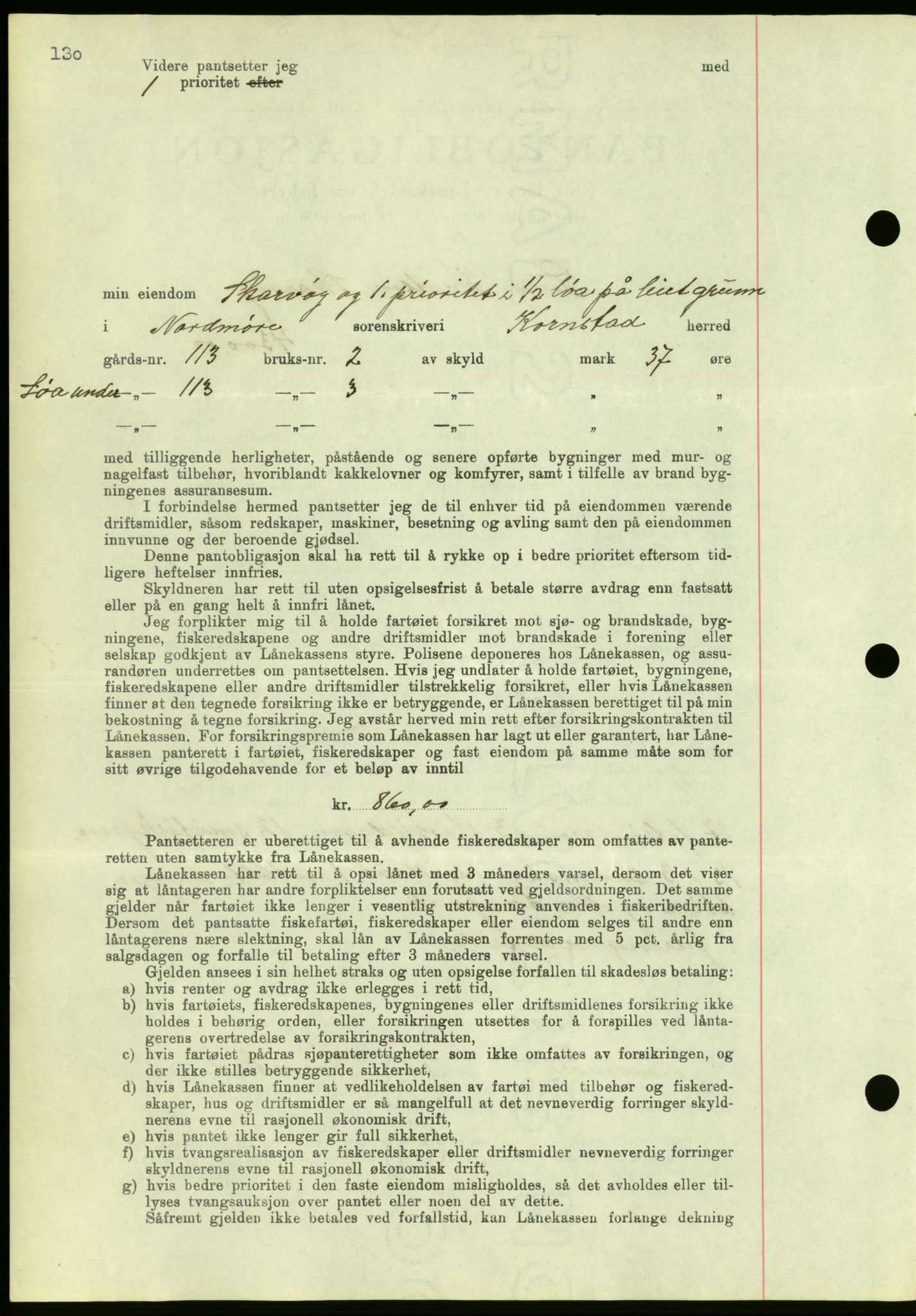 Nordmøre sorenskriveri, AV/SAT-A-4132/1/2/2Ca/L0090: Mortgage book no. B80, 1936-1937, Diary no: : 2155/1936