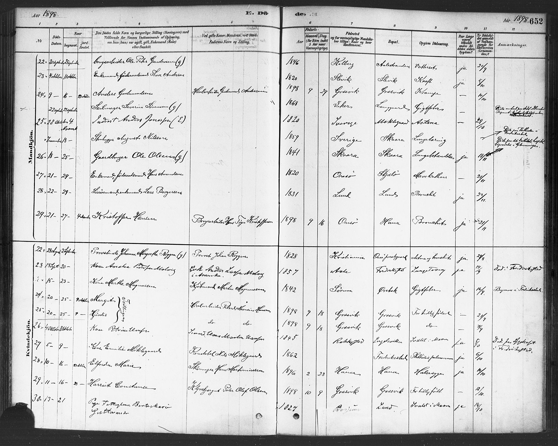 Onsøy prestekontor Kirkebøker, AV/SAO-A-10914/F/Fa/L0006: Parish register (official) no. I 6, 1878-1898, p. 652