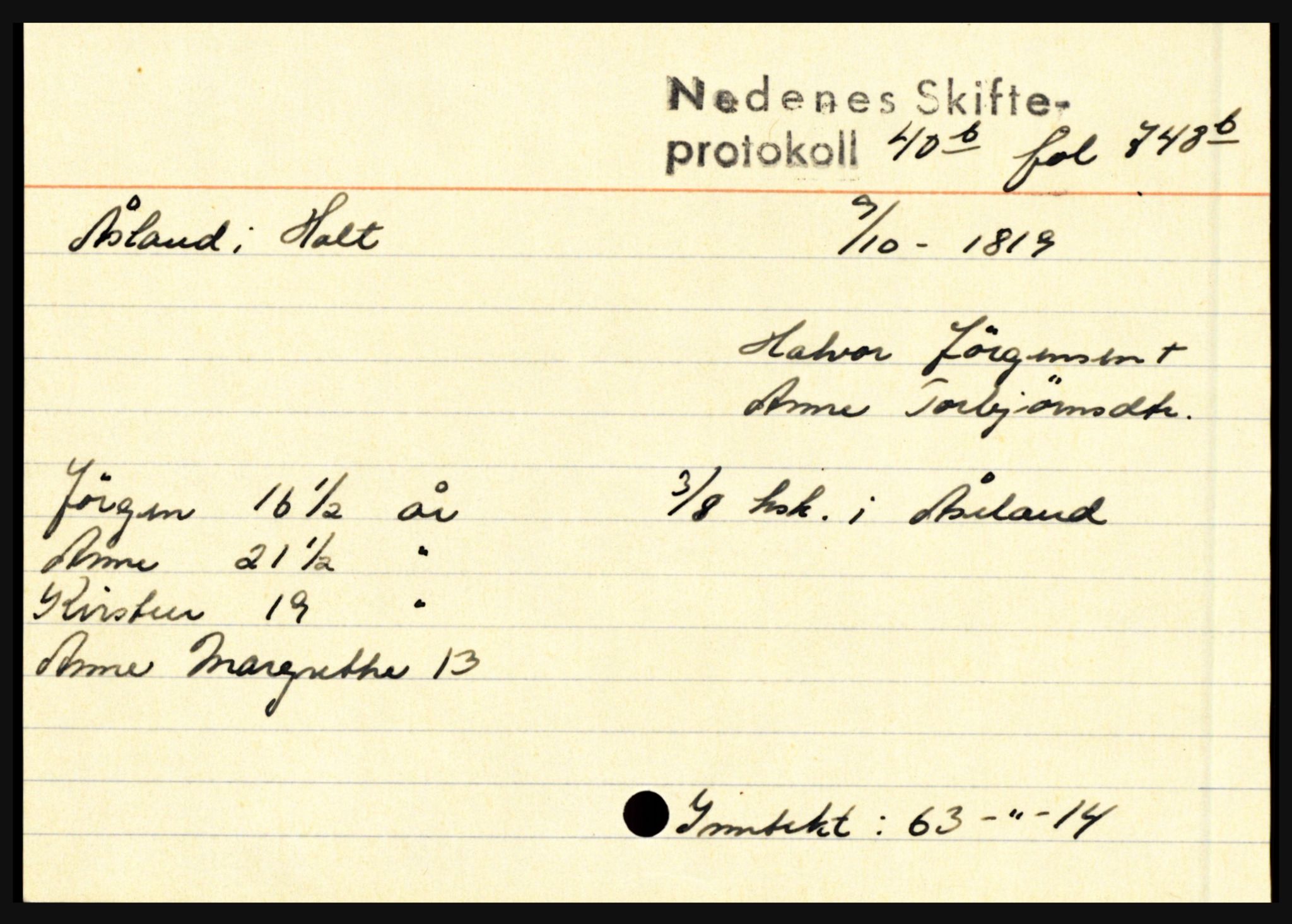 Nedenes sorenskriveri før 1824, AV/SAK-1221-0007/H, p. 35315