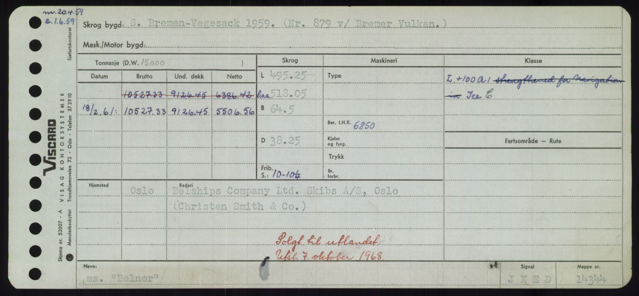 Sjøfartsdirektoratet med forløpere, Skipsmålingen, AV/RA-S-1627/H/Hd/L0003: Fartøy, B-Bev, p. 557