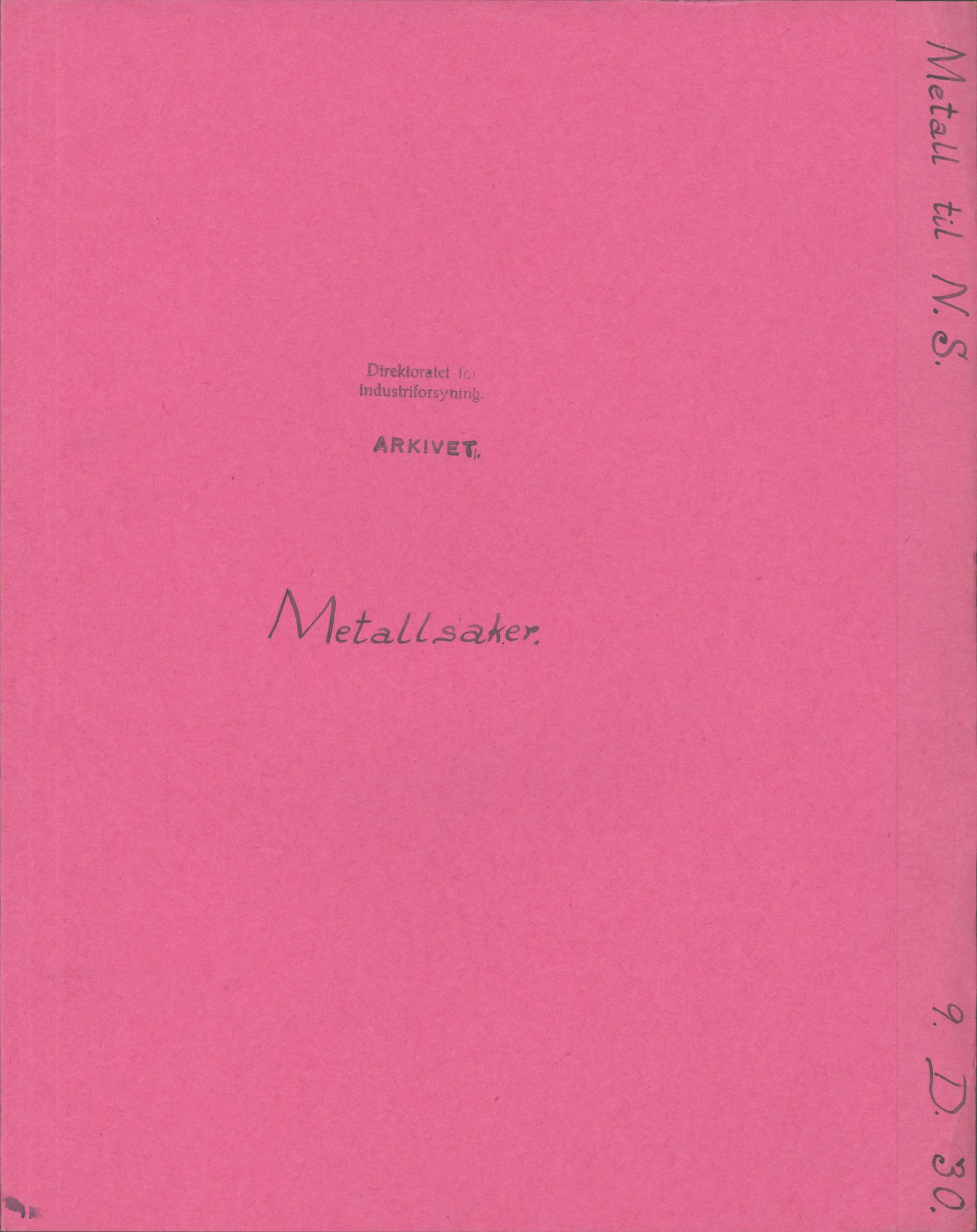 Direktoratet for industriforsyning, Sekretariatet, RA/S-4153/D/Df/L0055: 9. Metallkontoret, 1940-1945, p. 1632