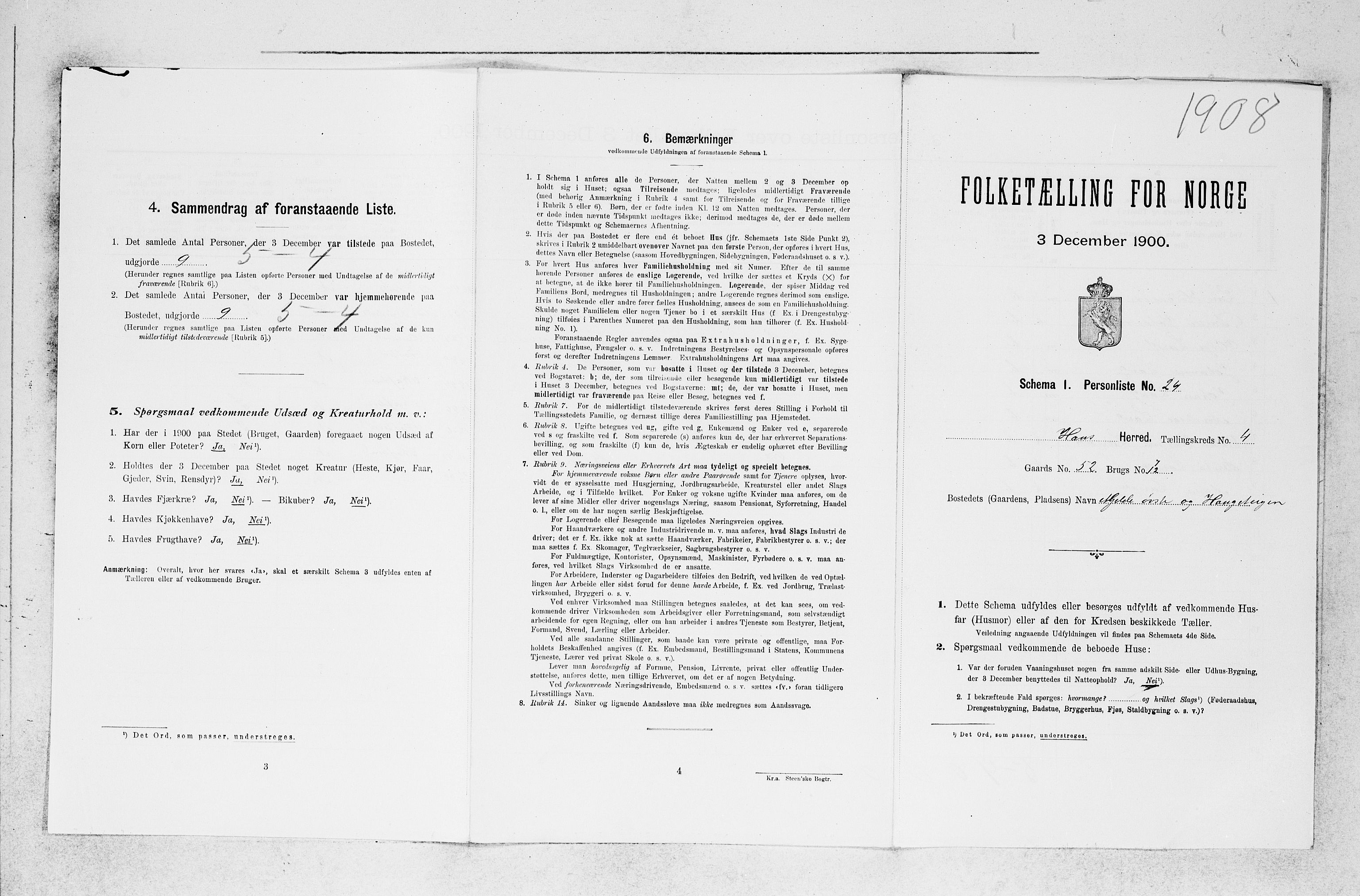 SAB, 1900 census for Haus, 1900, p. 565