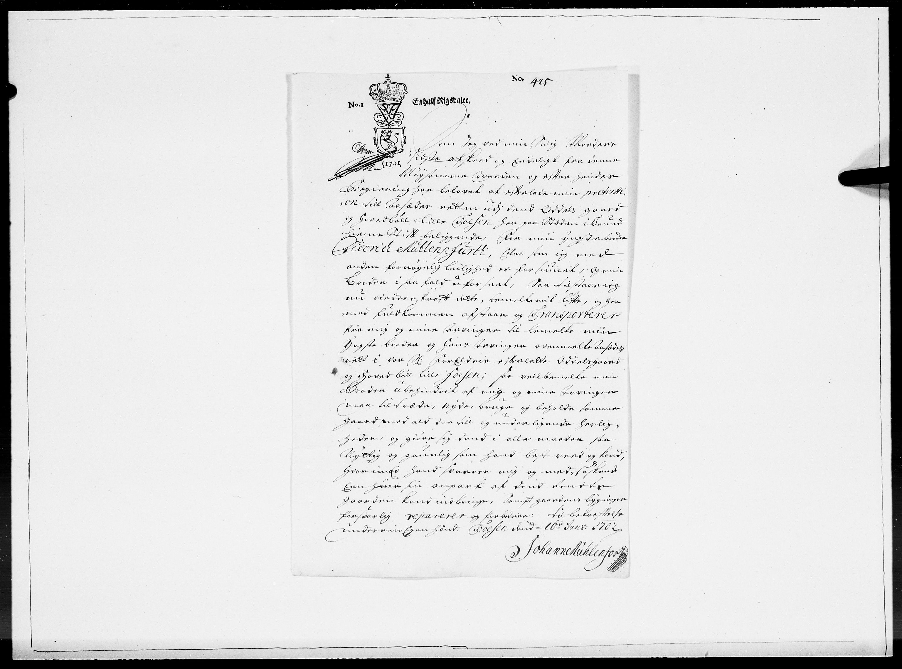 Danske Kanselli 1572-1799, AV/RA-EA-3023/F/Fc/Fcc/Fcca/L0053: Norske innlegg 1572-1799, 1702, p. 44