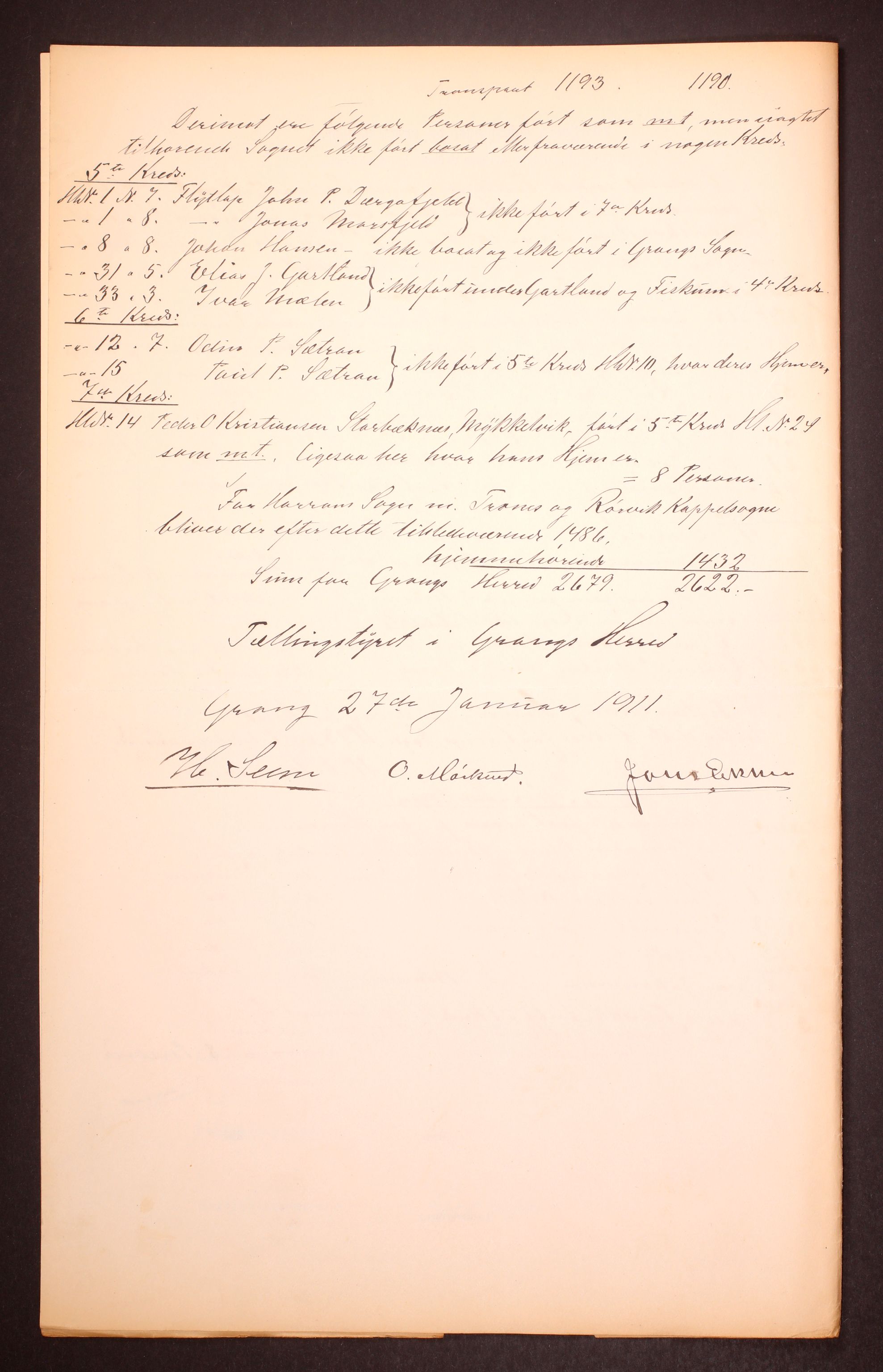 RA, 1910 census for Grong, 1910, p. 4