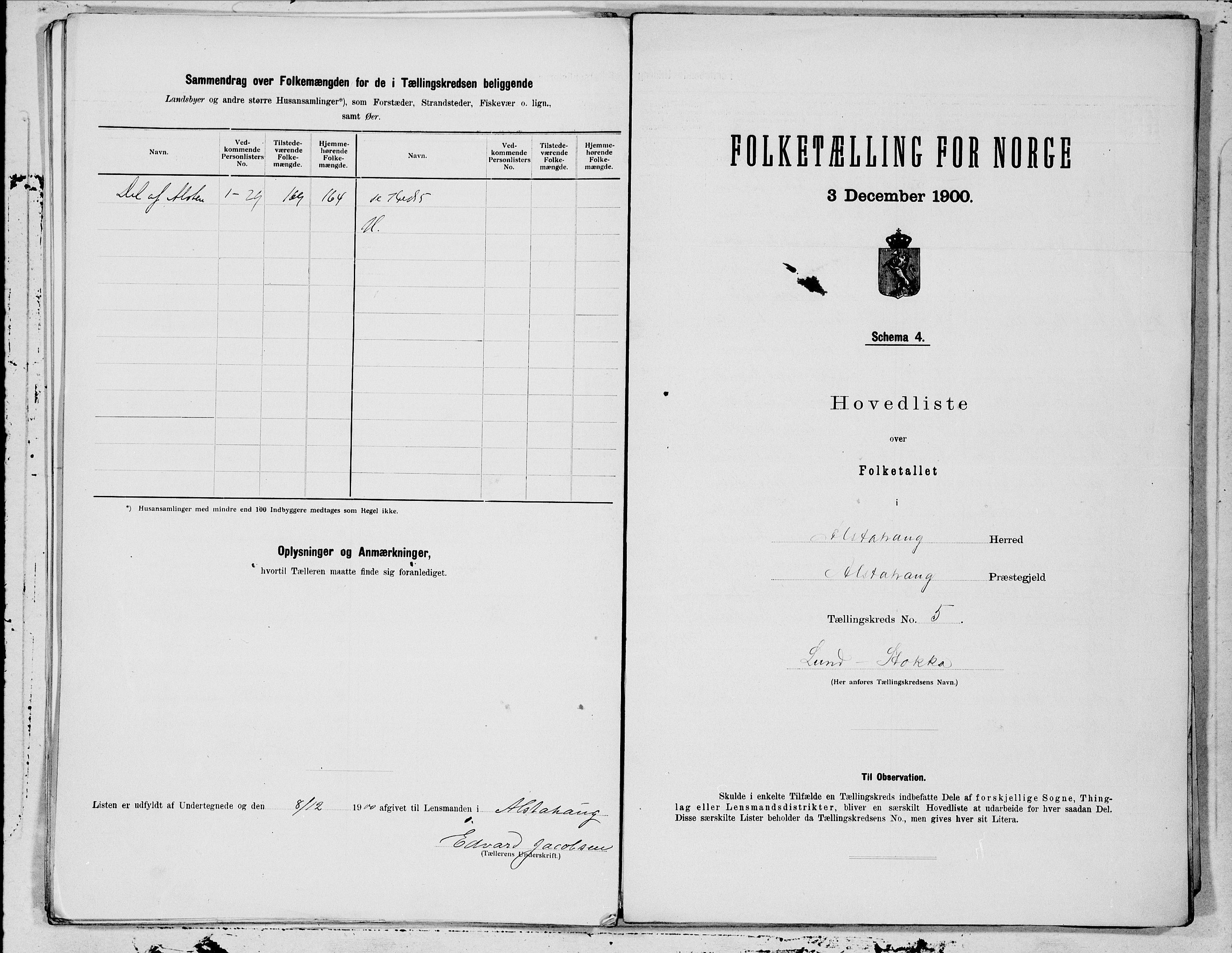 SAT, 1900 census for Alstahaug, 1900, p. 10