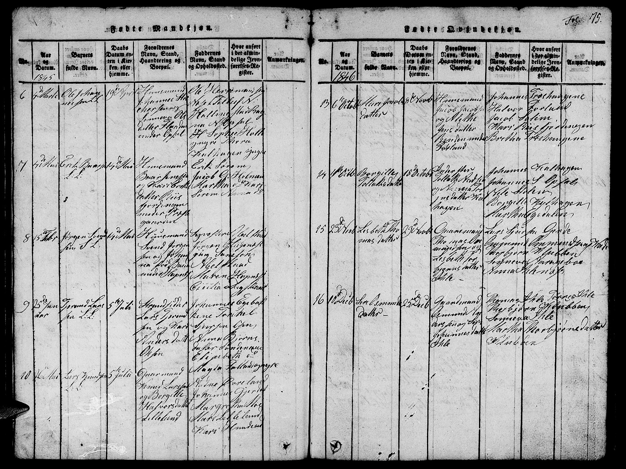 Vikedal sokneprestkontor, AV/SAST-A-101840/01/V: Parish register (copy) no. B 1, 1816-1853, p. 75