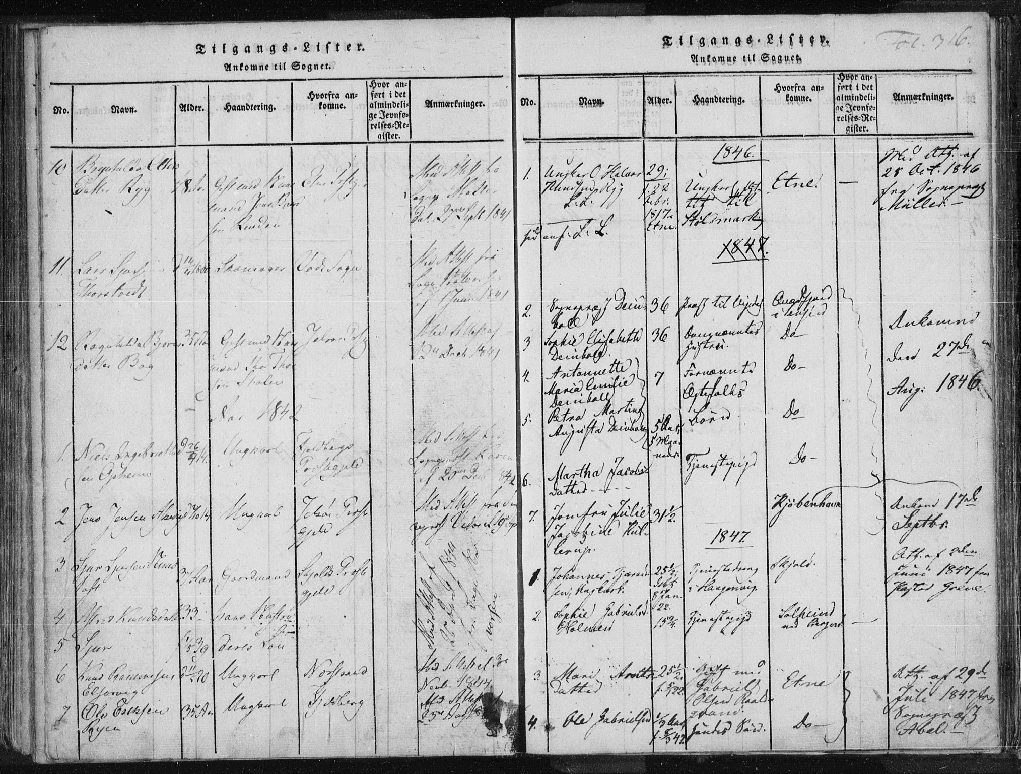 Vikedal sokneprestkontor, AV/SAST-A-101840/01/IV: Parish register (official) no. A 3, 1817-1850, p. 316