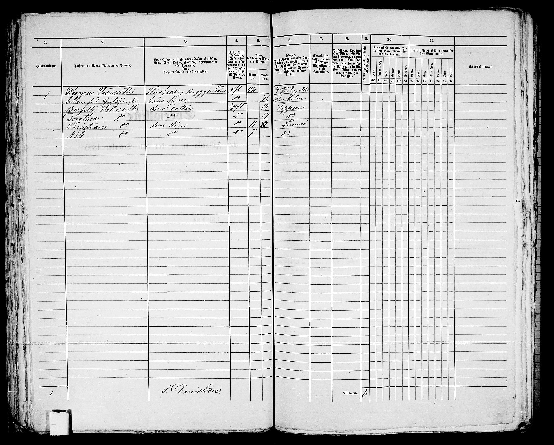 RA, 1865 census for Tromsø, 1865, p. 465