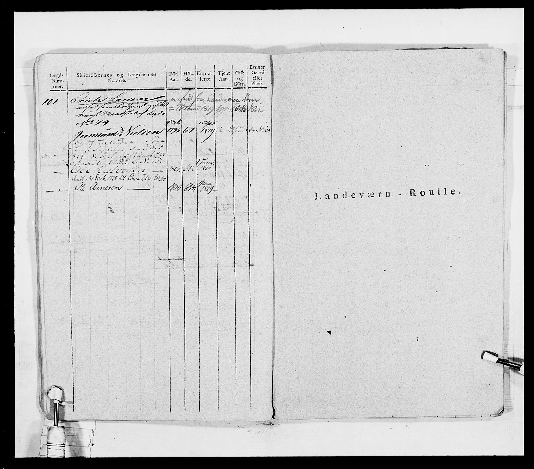 Generalitets- og kommissariatskollegiet, Det kongelige norske kommissariatskollegium, AV/RA-EA-5420/E/Eh/L0027: Skiløperkompaniene, 1812-1832, p. 164