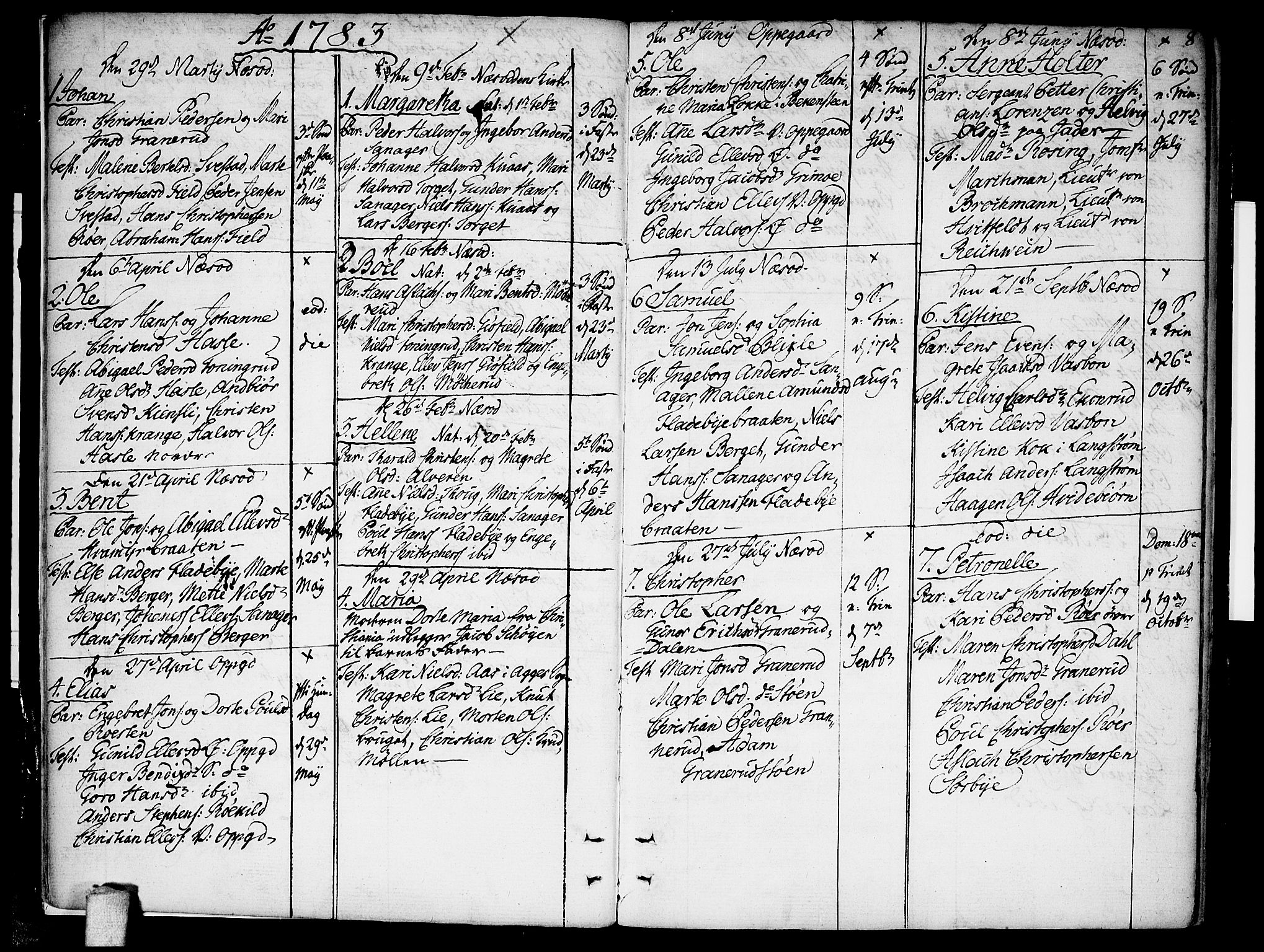 Nesodden prestekontor Kirkebøker, SAO/A-10013/F/Fa/L0004: Parish register (official) no. I 4, 1780-1792, p. 8