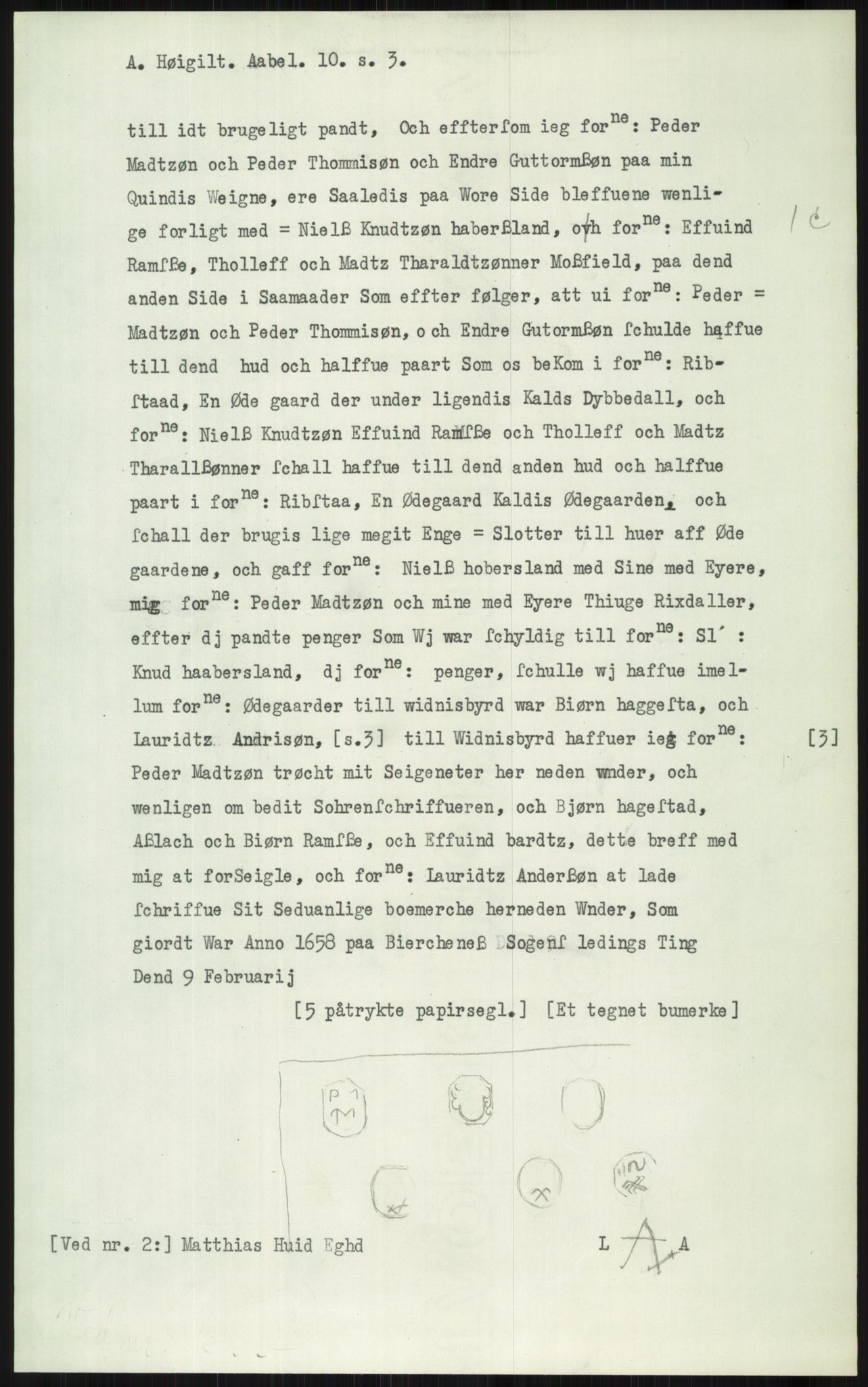 Samlinger til kildeutgivelse, Diplomavskriftsamlingen, AV/RA-EA-4053/H/Ha, p. 3300