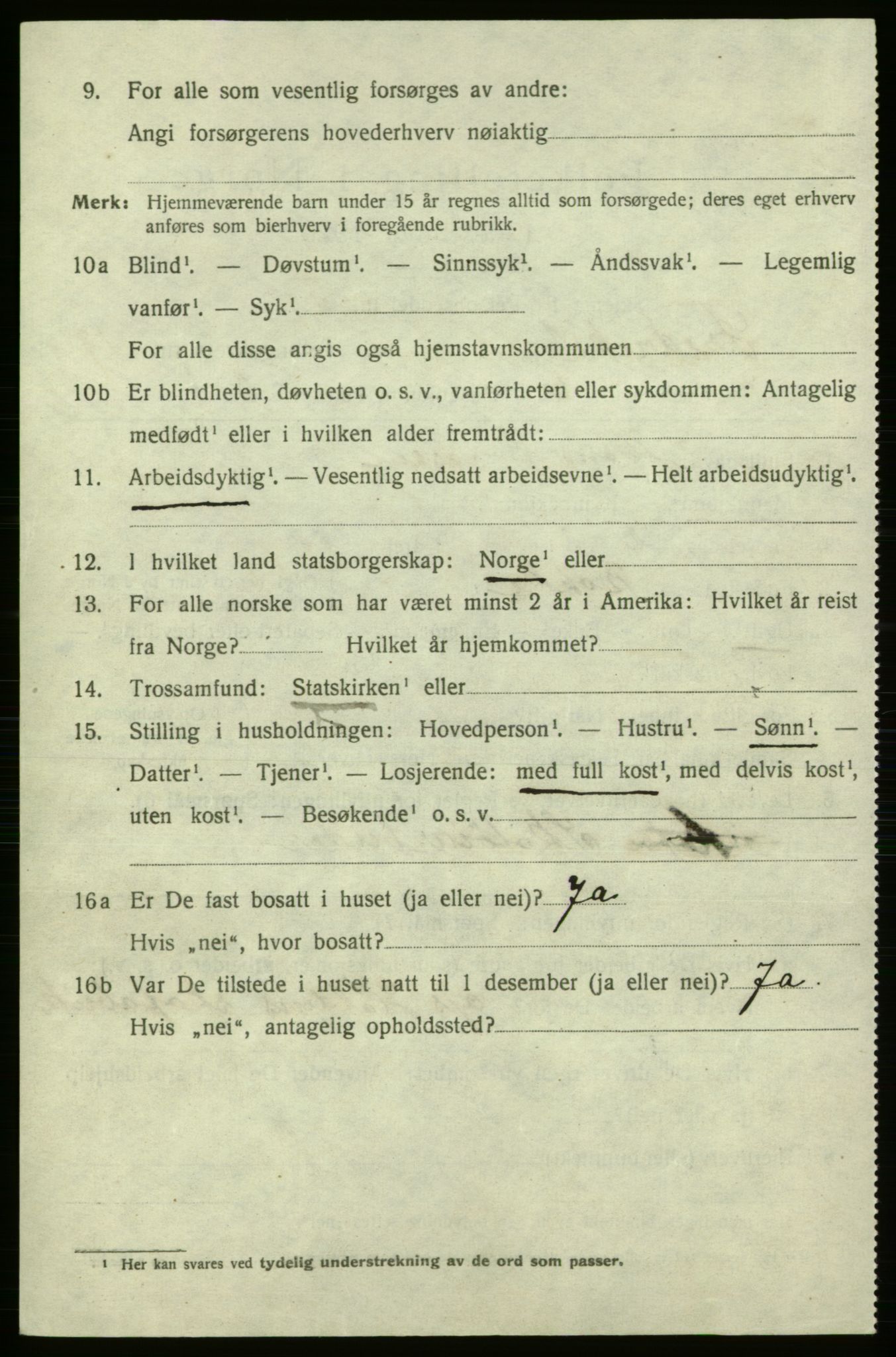 SAO, 1920 census for Fredrikshald, 1920, p. 27168