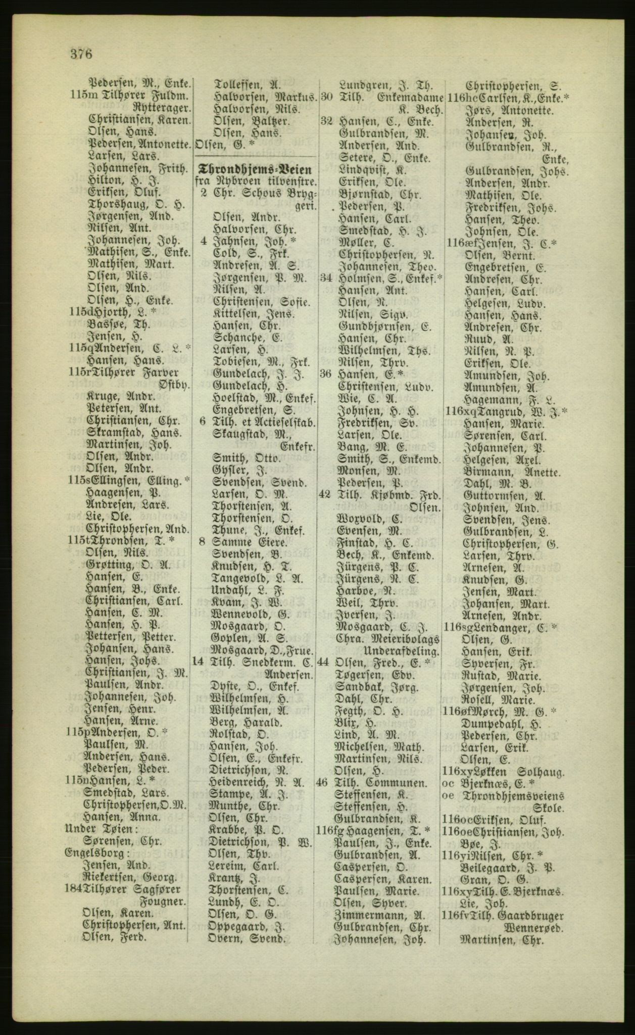 Kristiania/Oslo adressebok, PUBL/-, 1880, p. 376