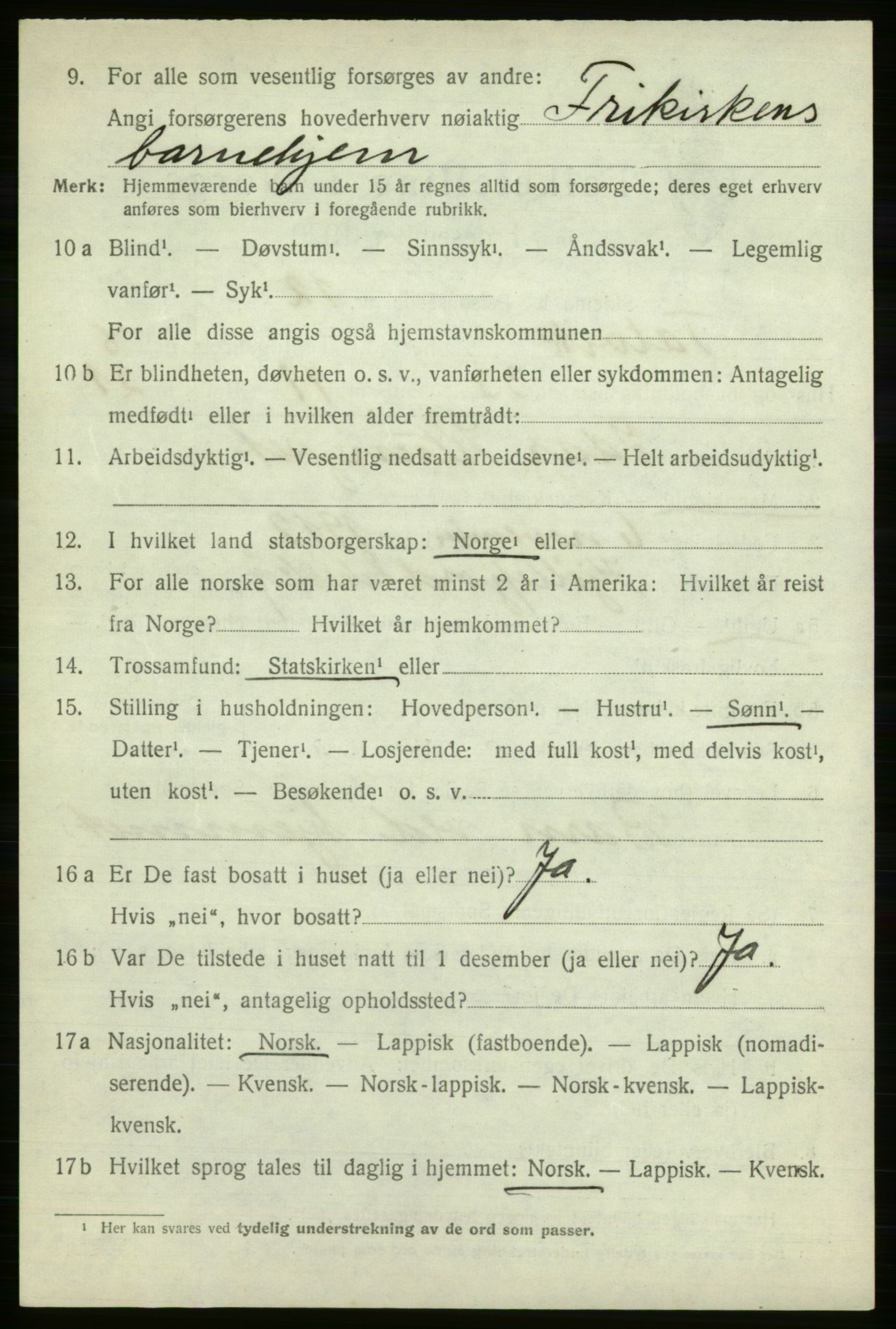 SATØ, 1920 census for Talvik, 1920, p. 5357