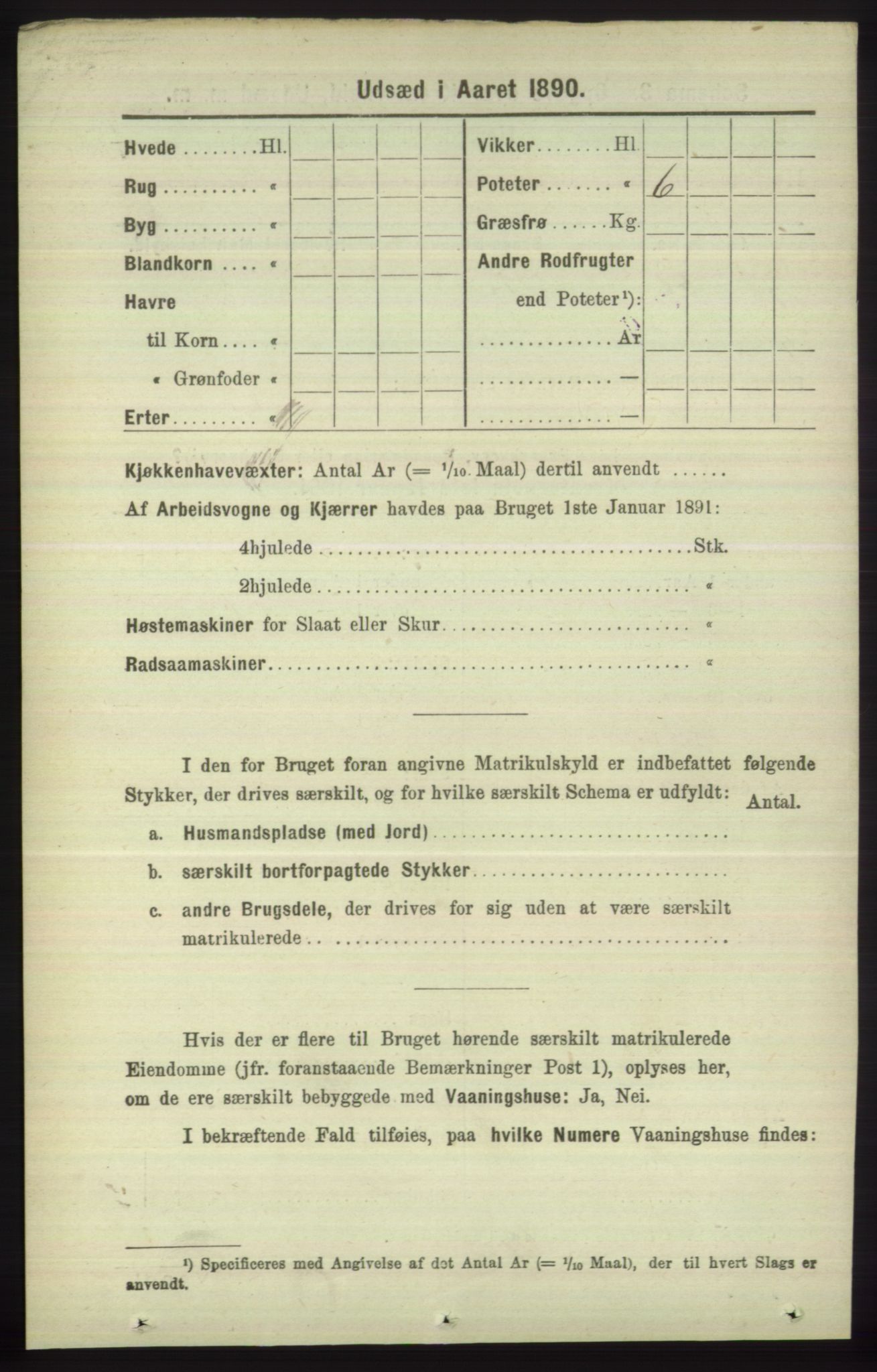 RA, 1891 census for 1246 Fjell, 1891, p. 4377