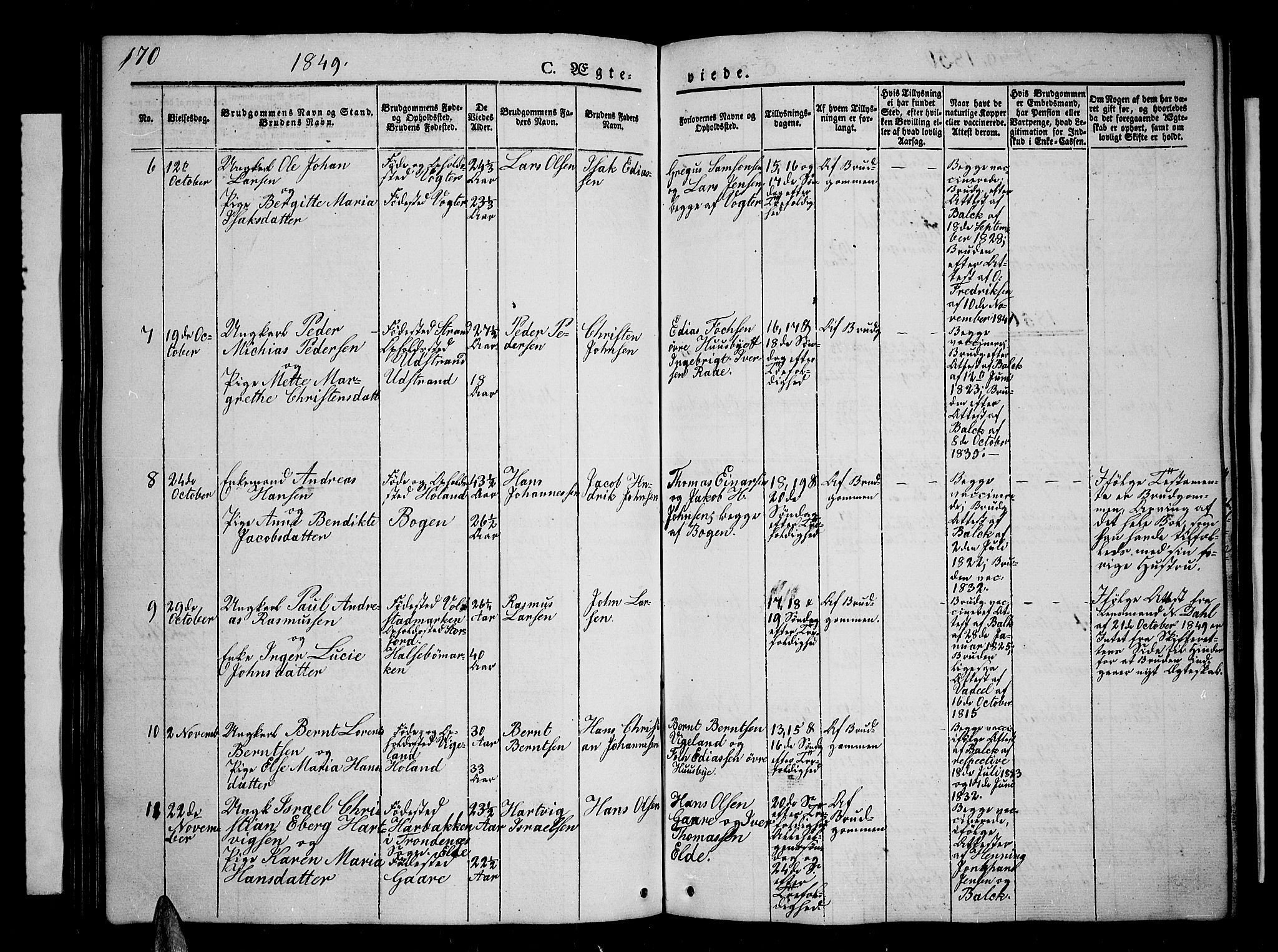 Kvæfjord sokneprestkontor, AV/SATØ-S-1323/G/Ga/Gab/L0002klokker: Parish register (copy) no. 2, 1841-1855, p. 170