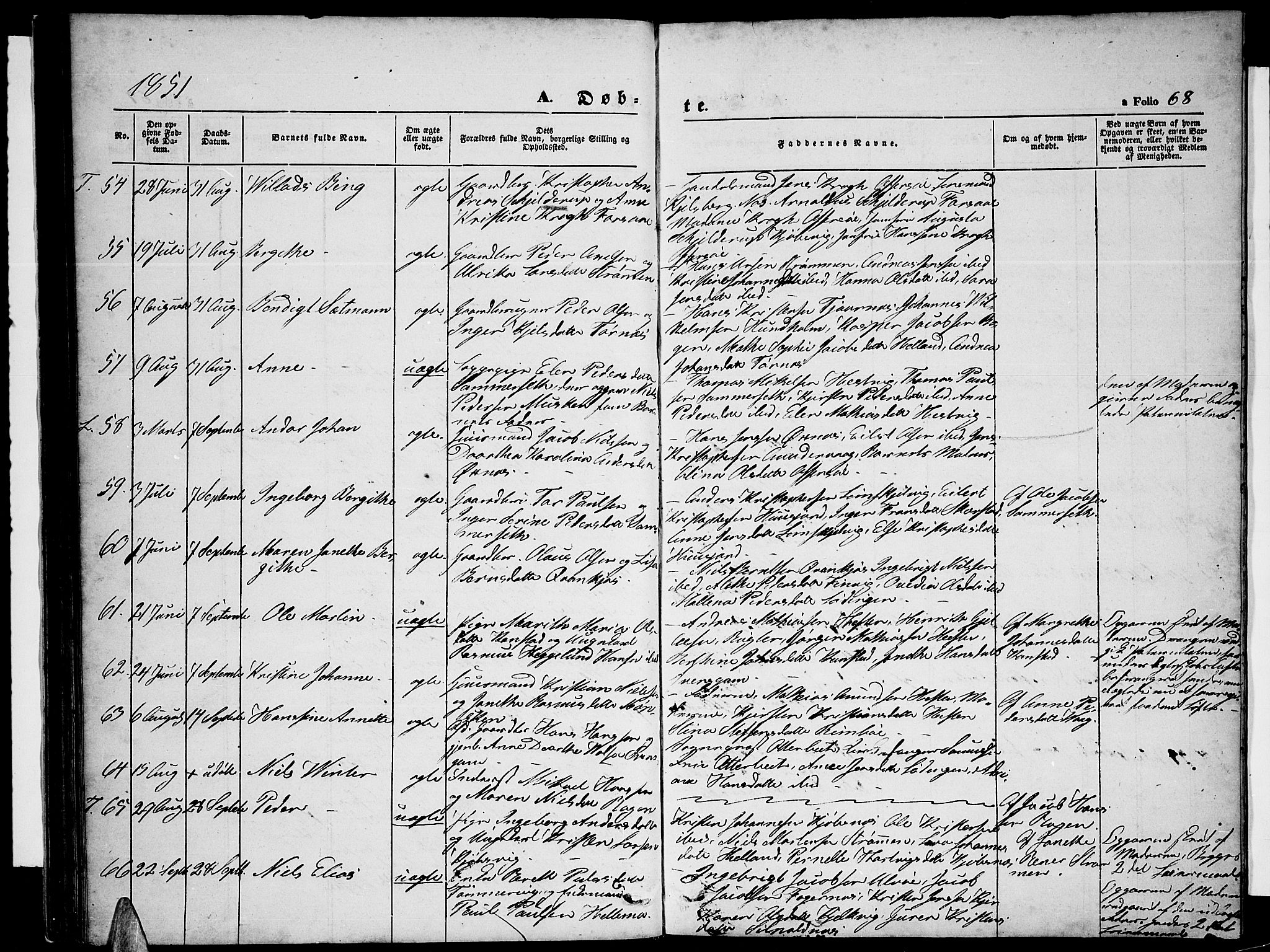 Ministerialprotokoller, klokkerbøker og fødselsregistre - Nordland, AV/SAT-A-1459/872/L1045: Parish register (copy) no. 872C01, 1840-1851, p. 68