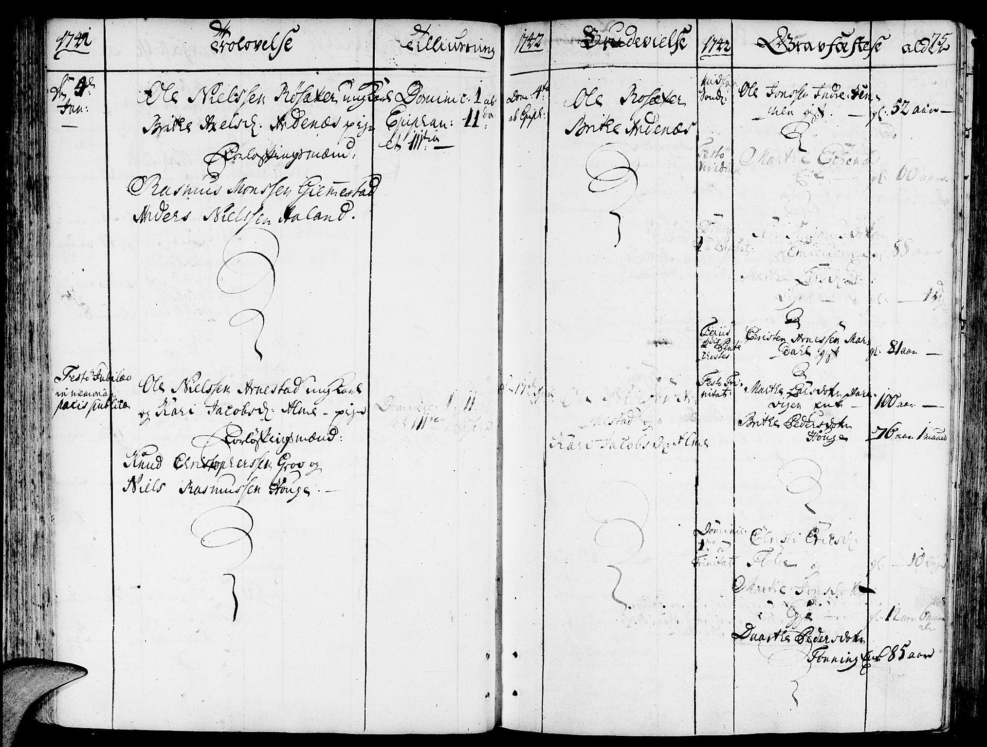 Gloppen sokneprestembete, SAB/A-80101/H/Haa/Haaa/L0003: Parish register (official) no. A 3, 1739-1757, p. 75