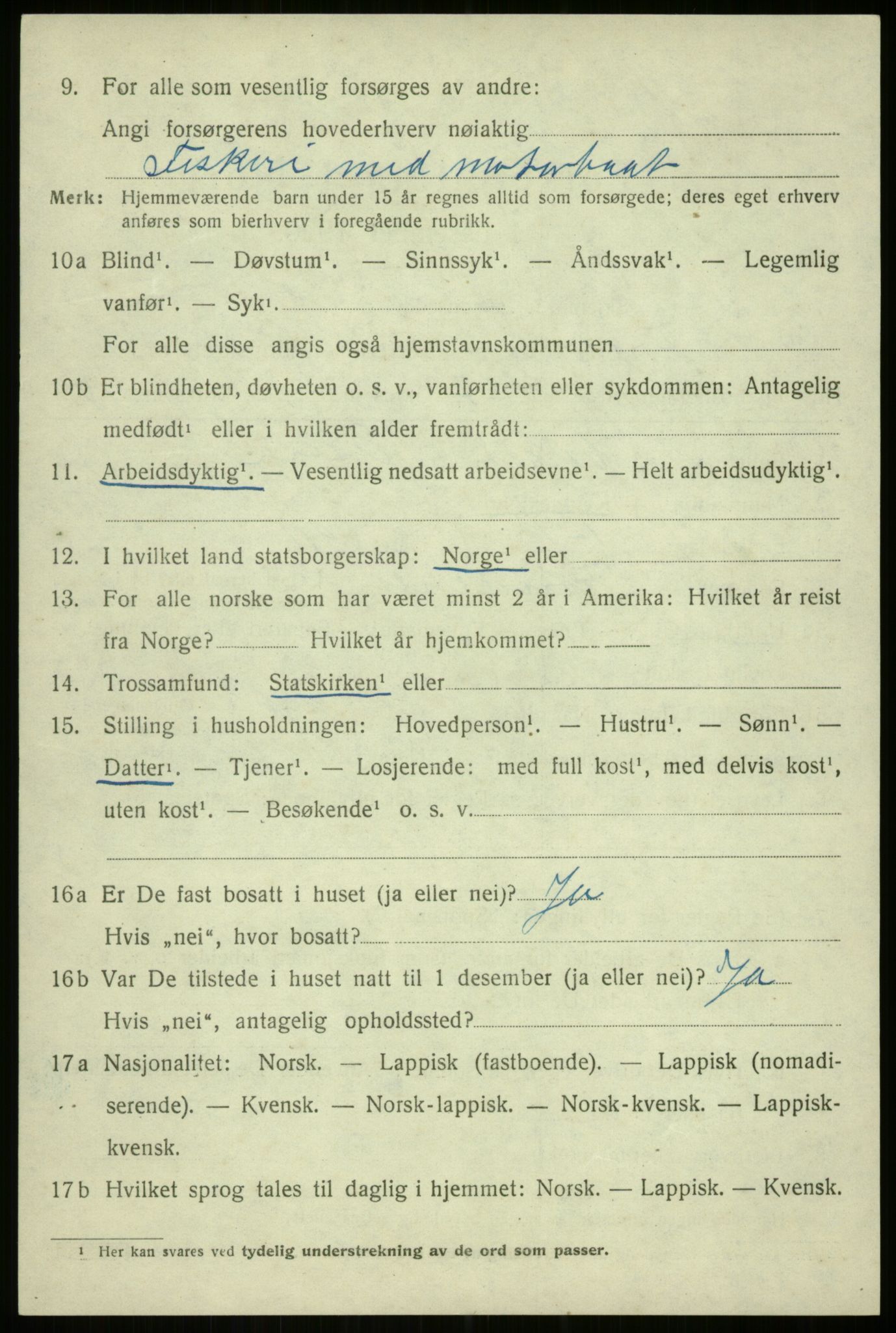 SATØ, 1920 census for Trondenes, 1920, p. 3488