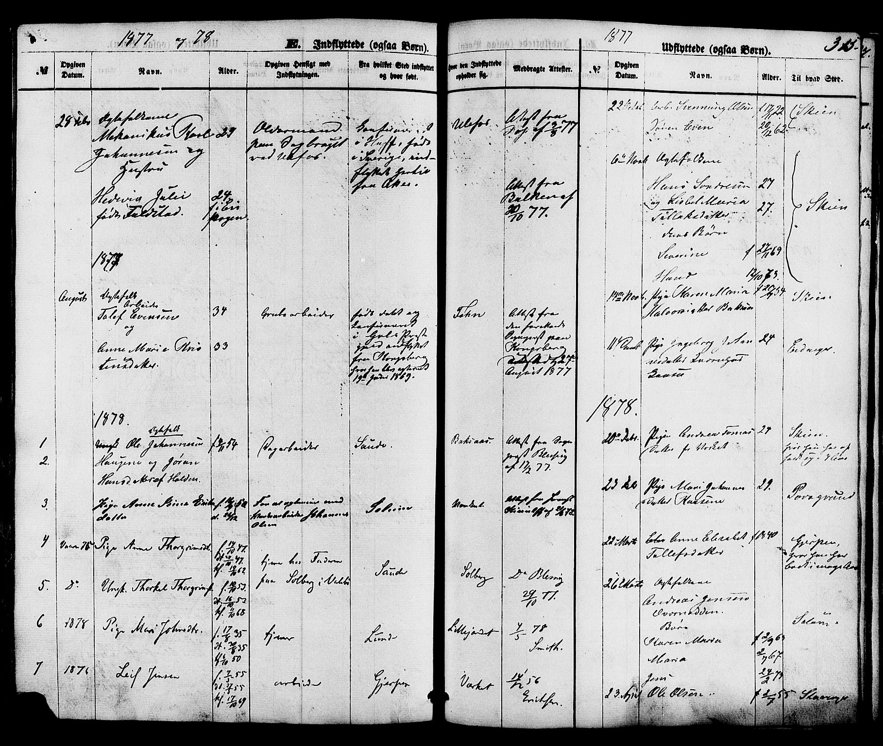 Holla kirkebøker, SAKO/A-272/F/Fa/L0007: Parish register (official) no. 7, 1869-1881, p. 315