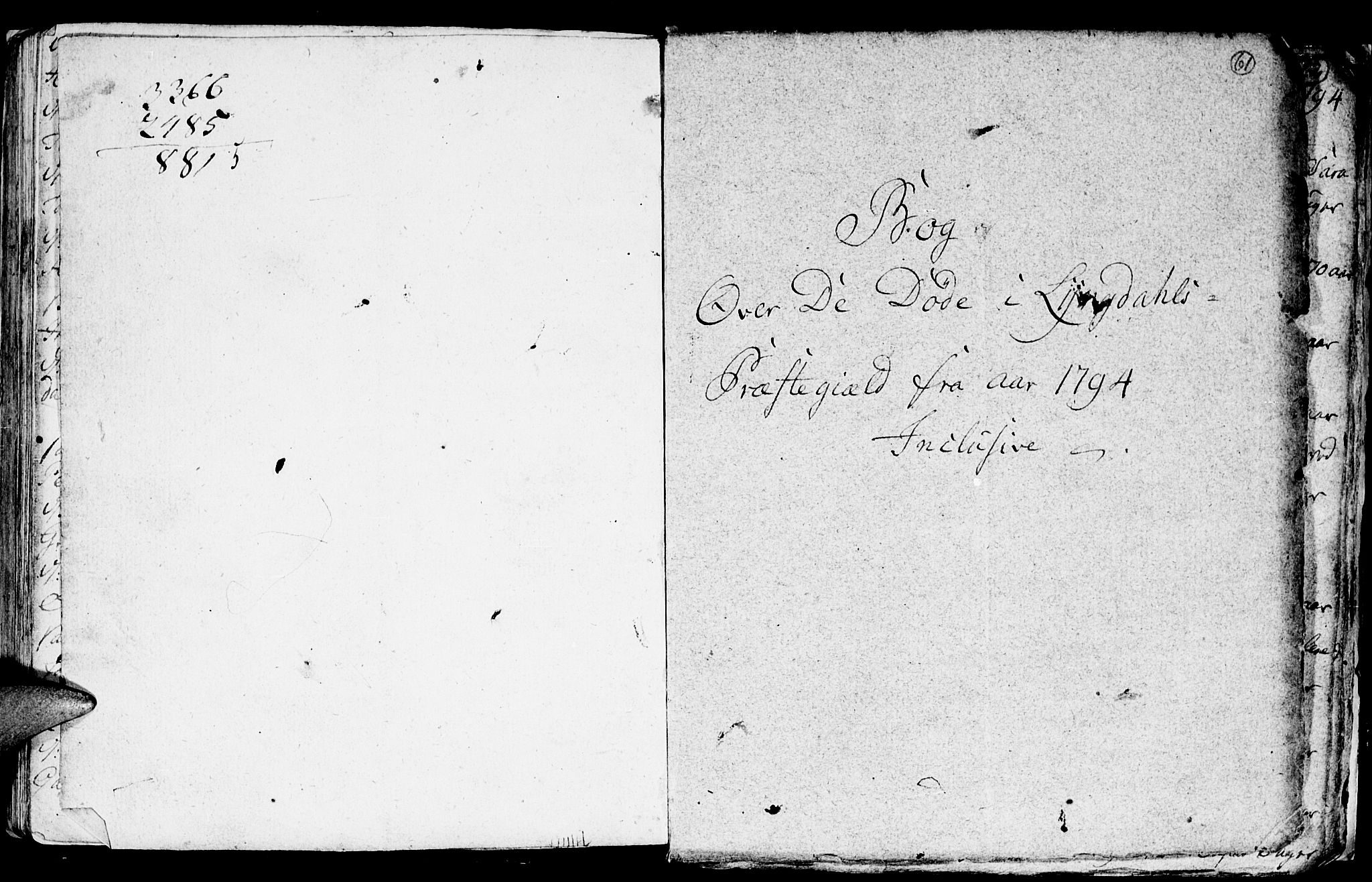 Lyngdal sokneprestkontor, AV/SAK-1111-0029/F/Fa/Fac/L0003: Parish register (official) no. A 3, 1750-1803, p. 61