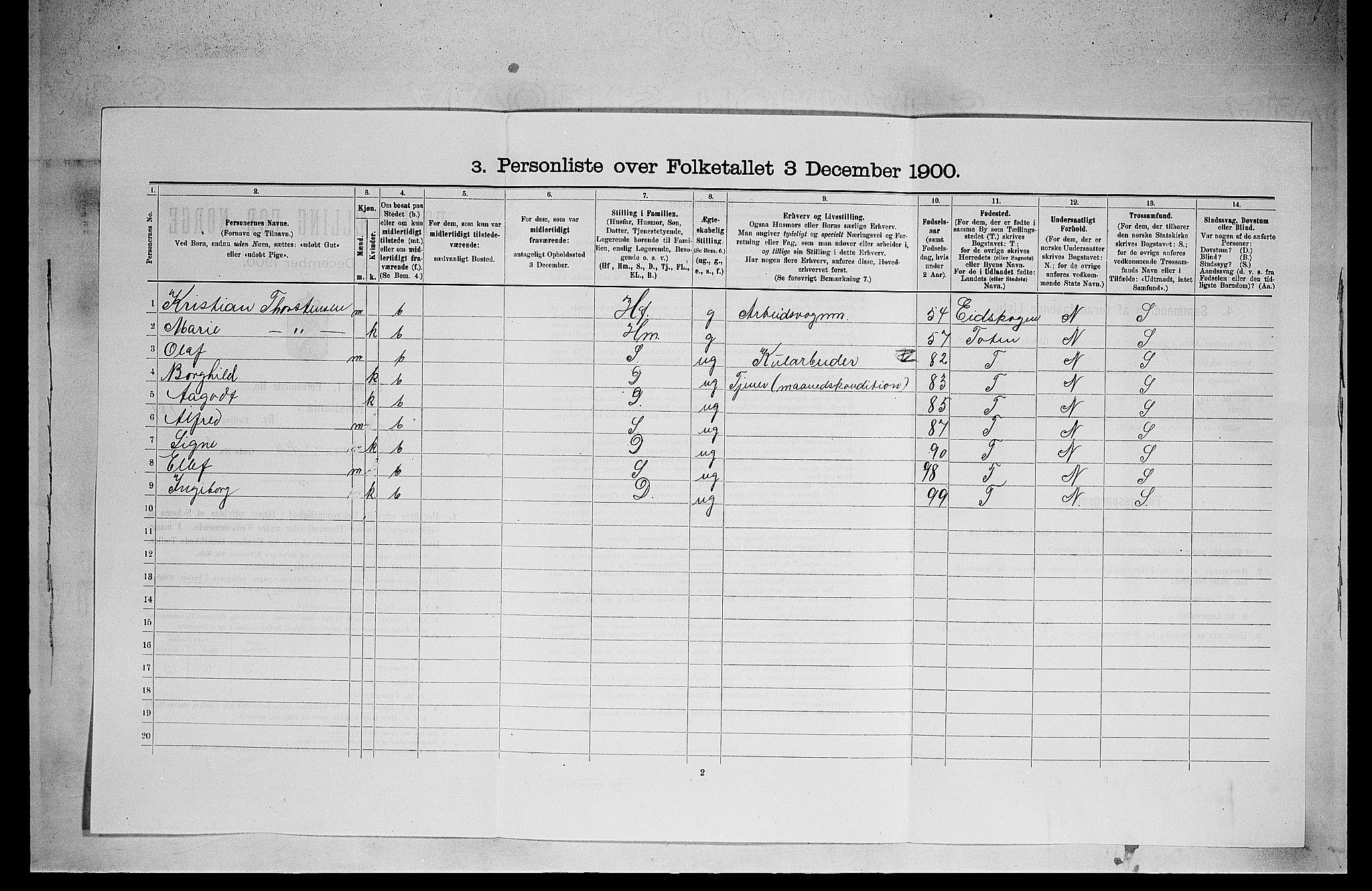 SAO, 1900 census for Kristiania, 1900, p. 15293