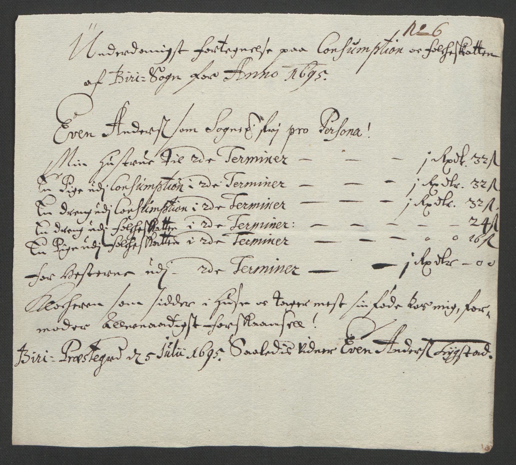 Rentekammeret inntil 1814, Reviderte regnskaper, Fogderegnskap, AV/RA-EA-4092/R18/L1293: Fogderegnskap Hadeland, Toten og Valdres, 1695, p. 133