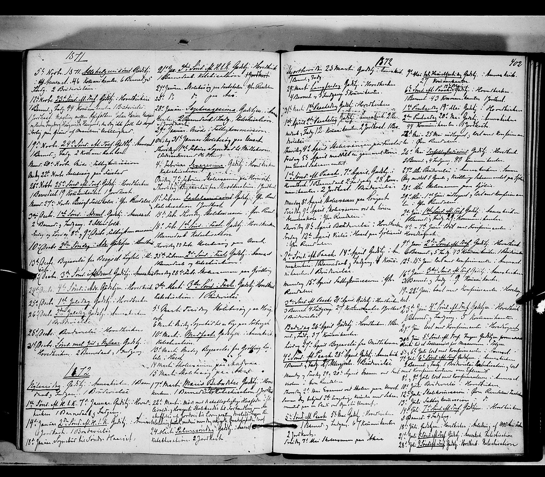 Rendalen prestekontor, SAH/PREST-054/H/Ha/Haa/L0006: Parish register (official) no. 6, 1867-1877, p. 402