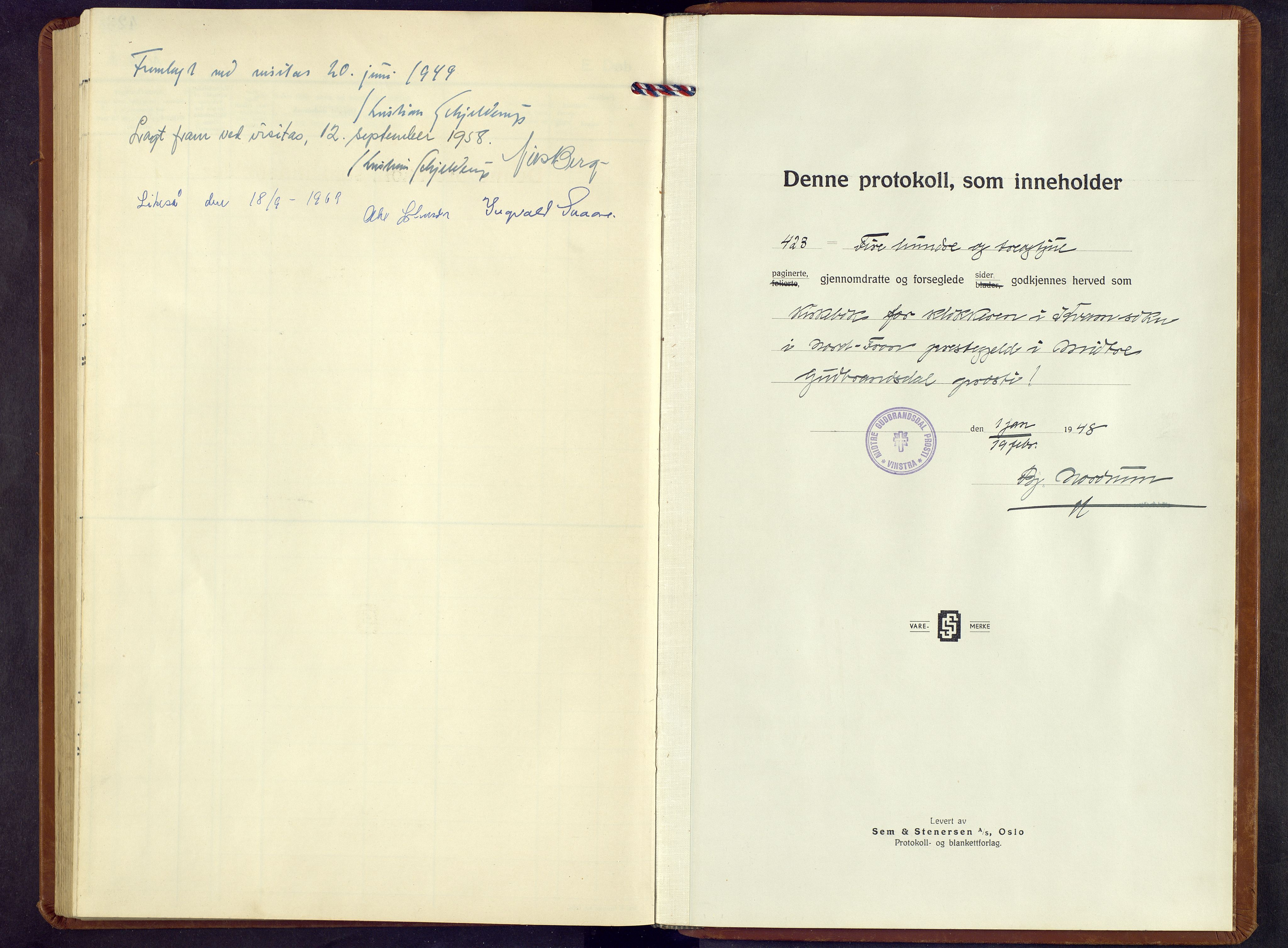 Nord-Fron prestekontor, SAH/PREST-080/H/Ha/Hab/L0011: Parish register (copy) no. 11, 1949-1969