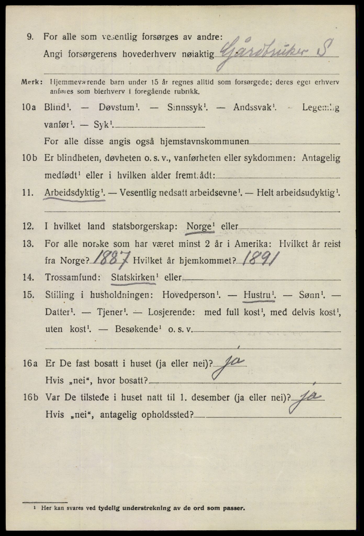 SAO, 1920 census for Mysen, 1920, p. 934