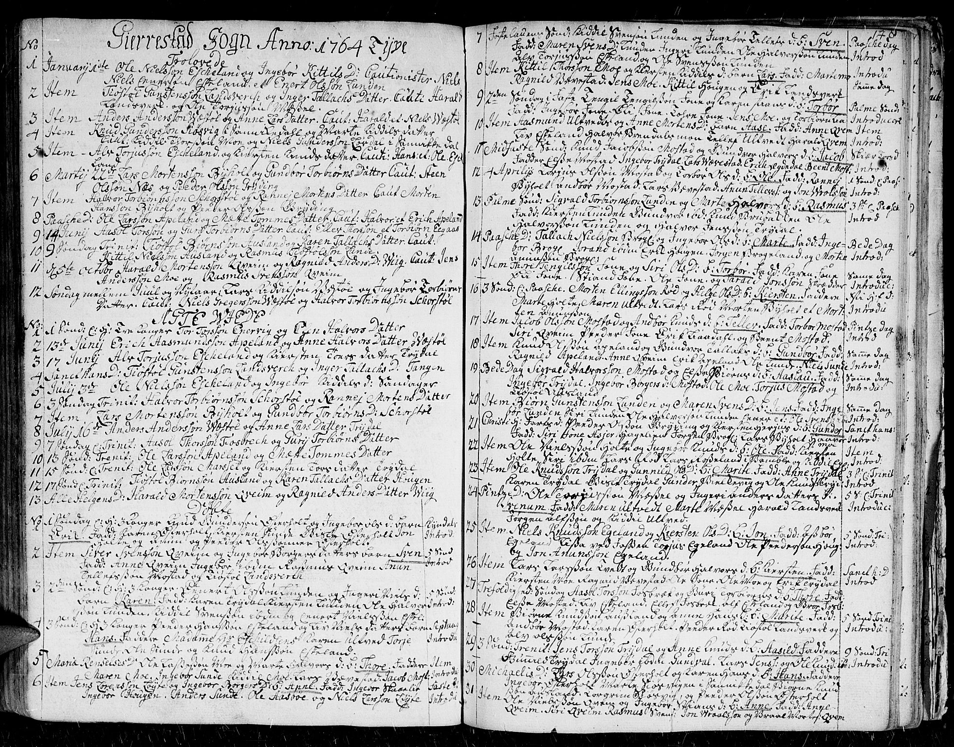 Gjerstad sokneprestkontor, AV/SAK-1111-0014/F/Fa/Faa/L0002: Parish register (official) no. A 2, 1717-1779, p. 148