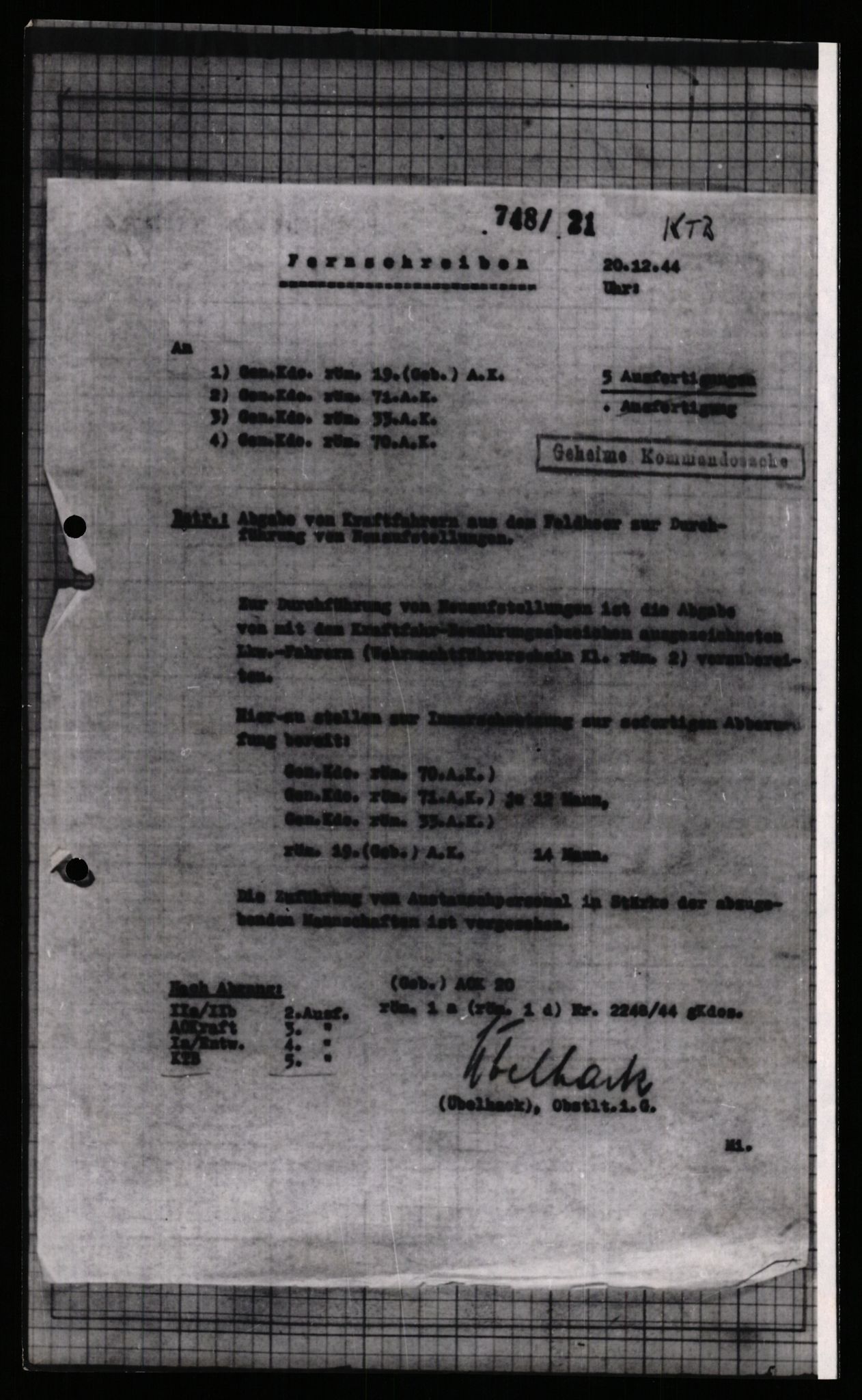 Forsvarets Overkommando. 2 kontor. Arkiv 11.4. Spredte tyske arkivsaker, AV/RA-RAFA-7031/D/Dar/Dara/L0005: Krigsdagbøker for 20. Gebirgs-Armee-Oberkommando (AOK 20), 1942-1944, p. 389