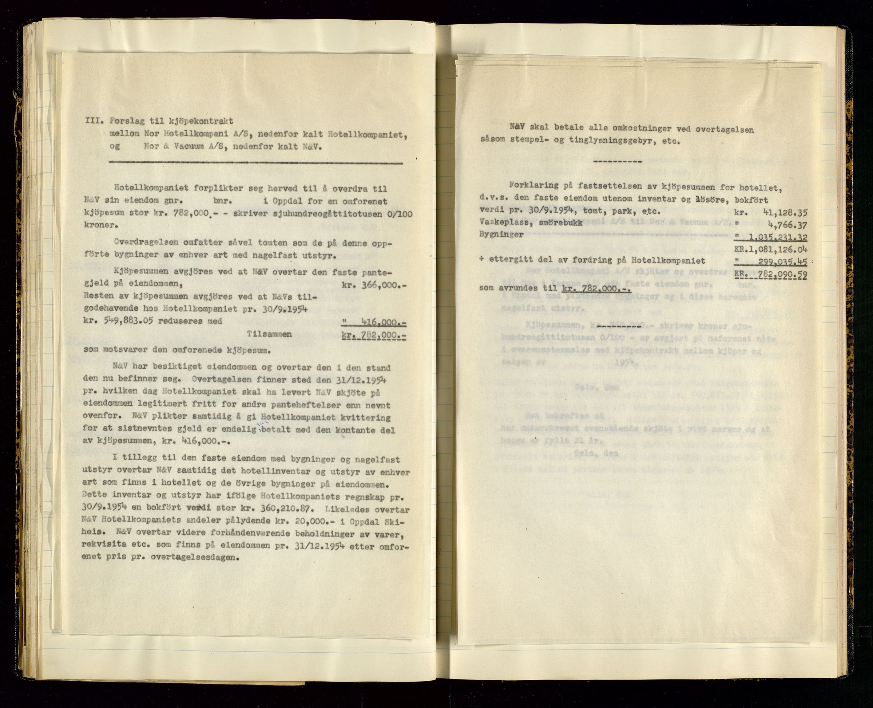 PA 1516 - Nor Hotellkompani A/S, SAST/A-101921/A/L0001: Referatprotokoll, 1948-1855, p. 39