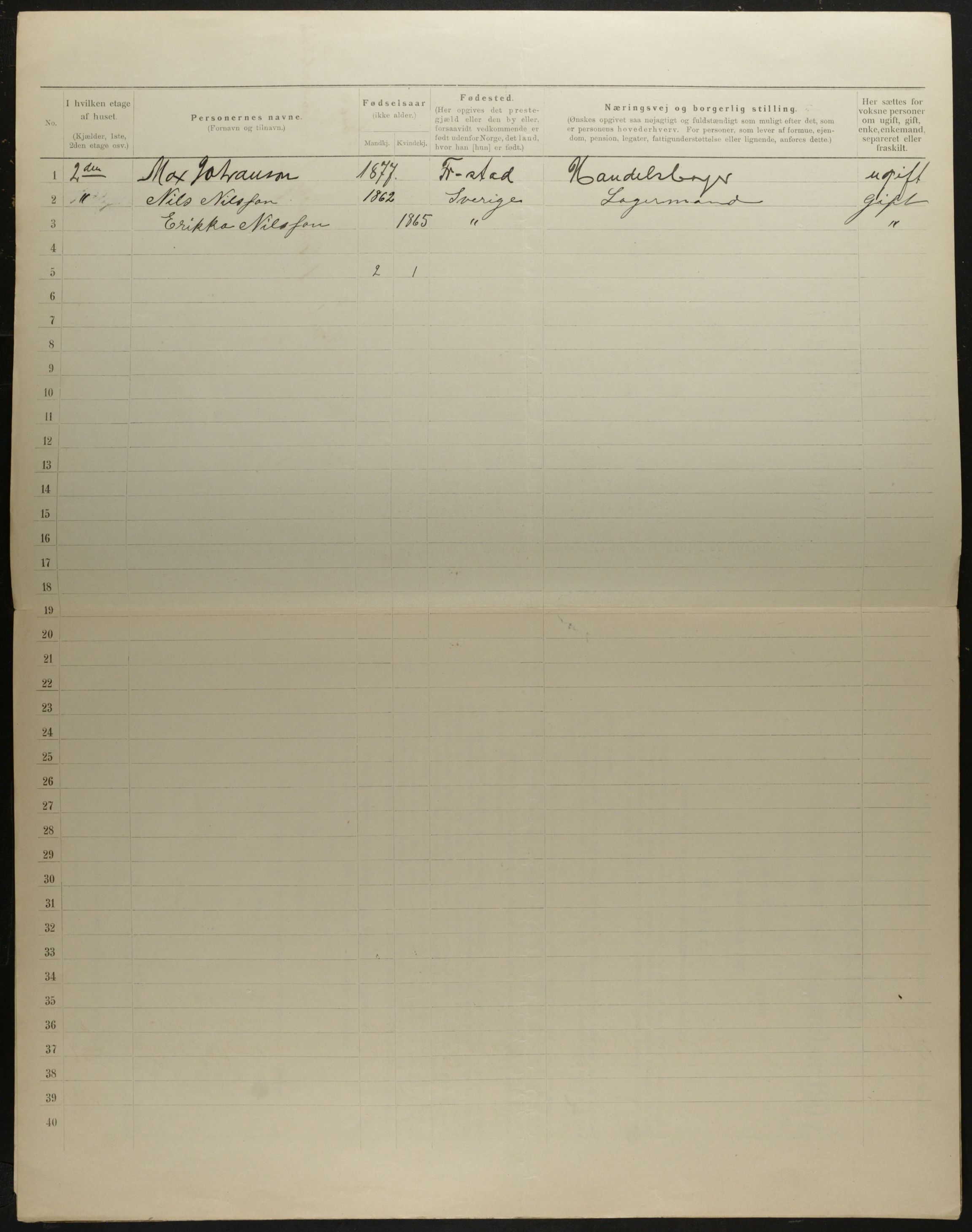 OBA, Municipal Census 1901 for Kristiania, 1901, p. 4904