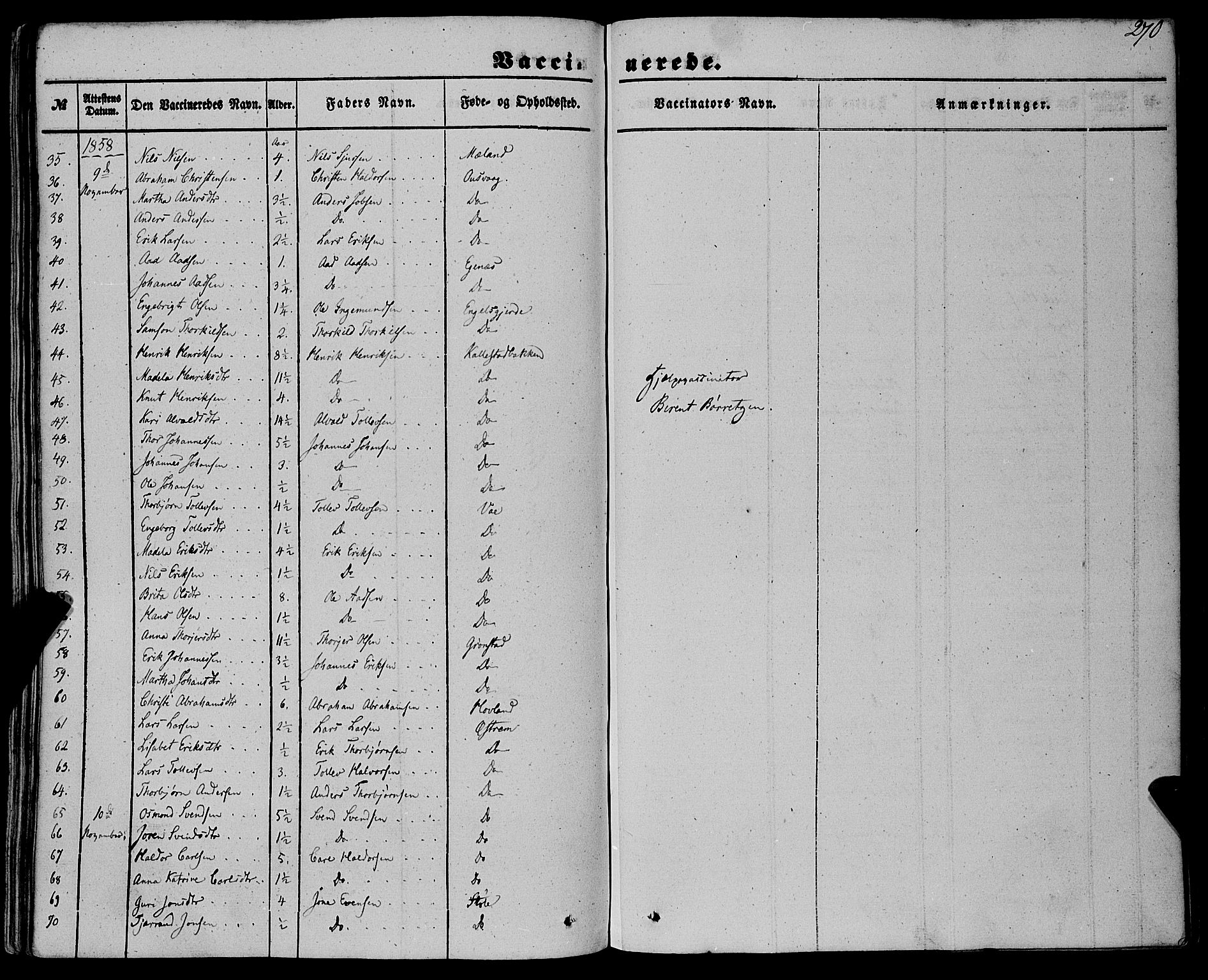 Etne sokneprestembete, AV/SAB-A-75001/H/Haa: Parish register (official) no. A 8, 1848-1862, p. 270