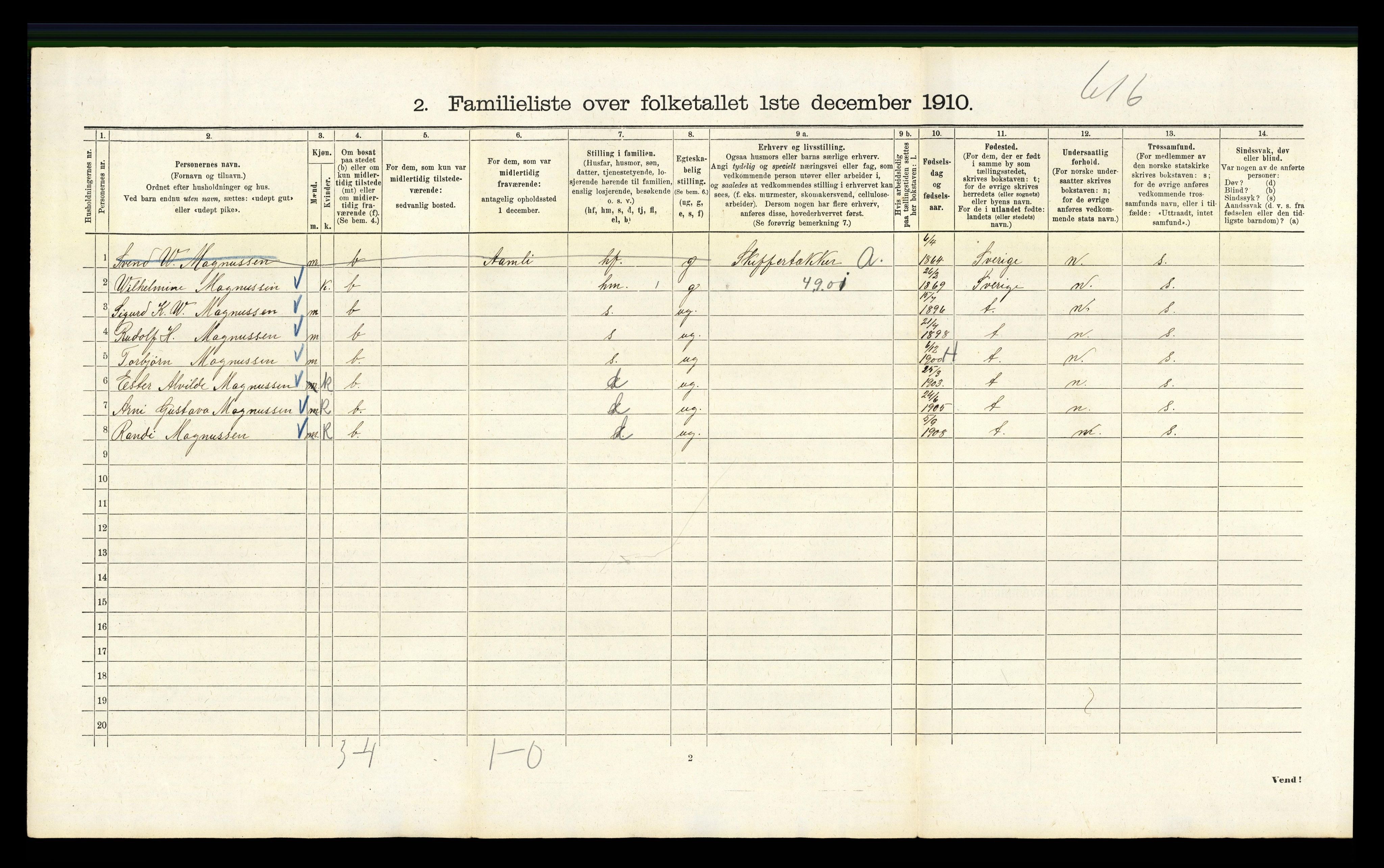 RA, 1910 census for Kristiania, 1910, p. 13470